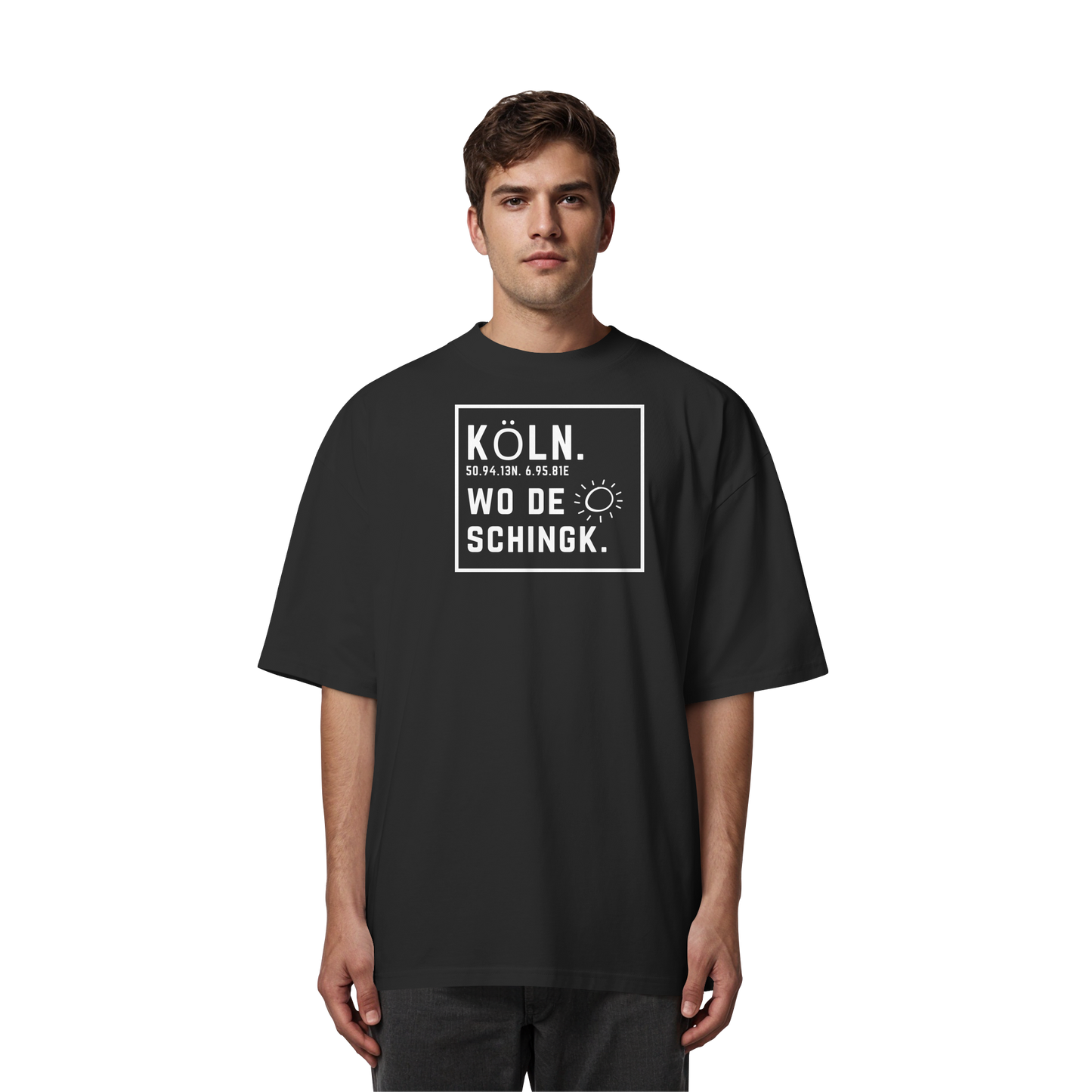 Wo de Sonn schingk - Köln Druck - Organic Oversize Shirt
