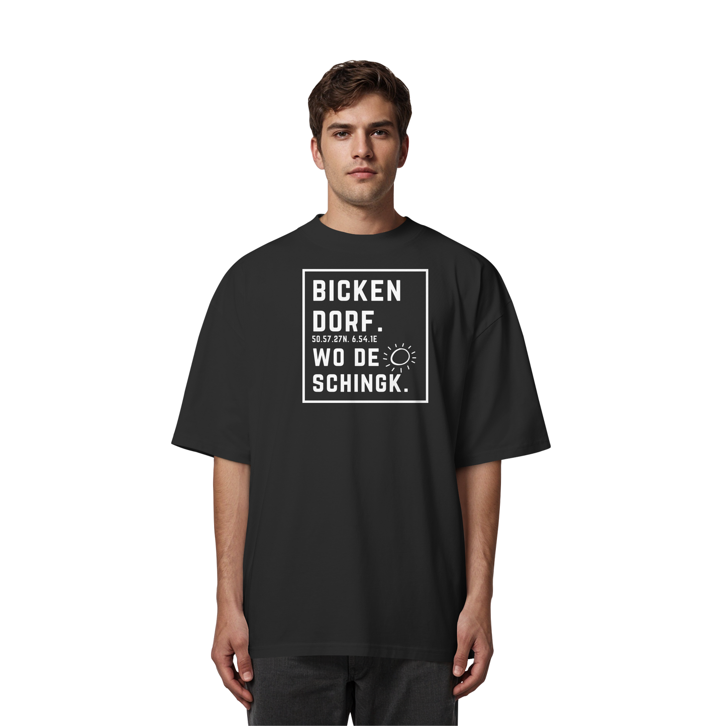 Wo de Sonn schingk - Bickendorf Druck - Organic Oversize Shirt
