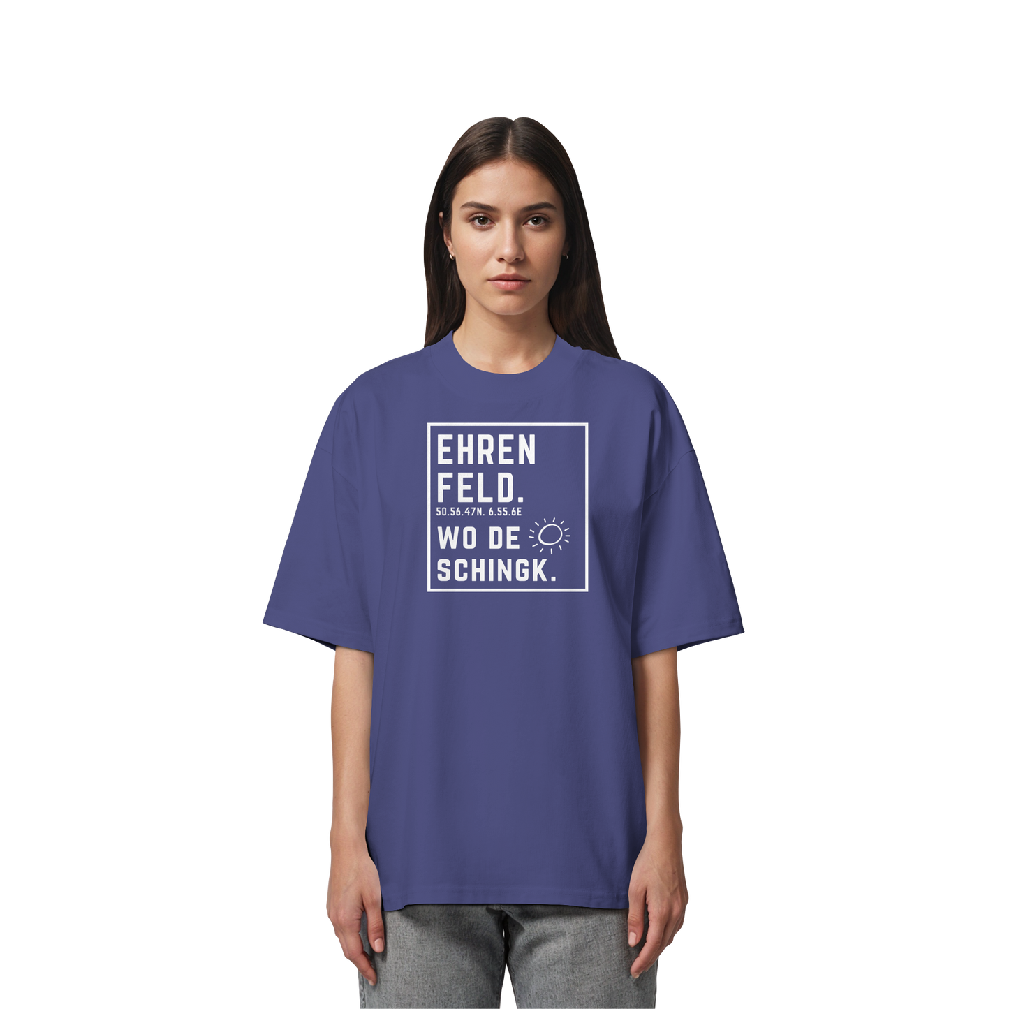 Wo de Sonn schingk - Ehrenfeld Druck - Organic Oversize Shirt