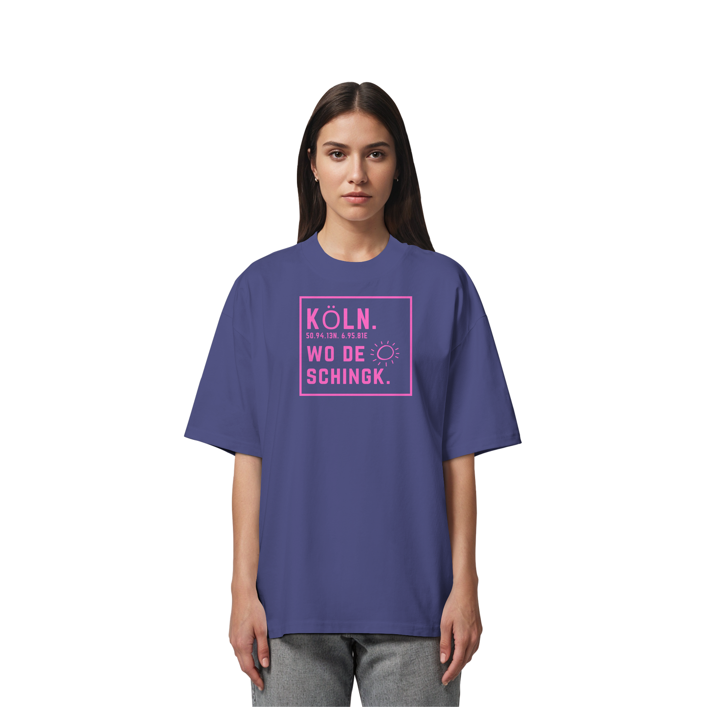 Wo de Sonn schingk - Köln Druck  - Organic Oversize Shirt
