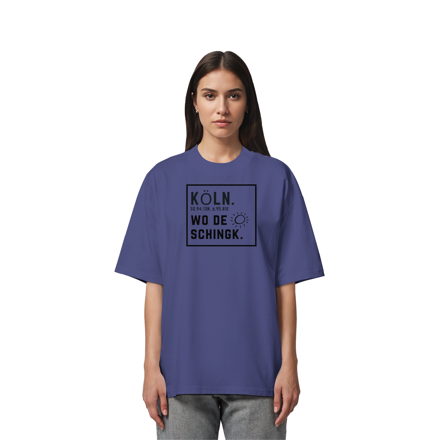 Wo de Sonn schingk - Köln Druck   - Organic Oversize Shirt