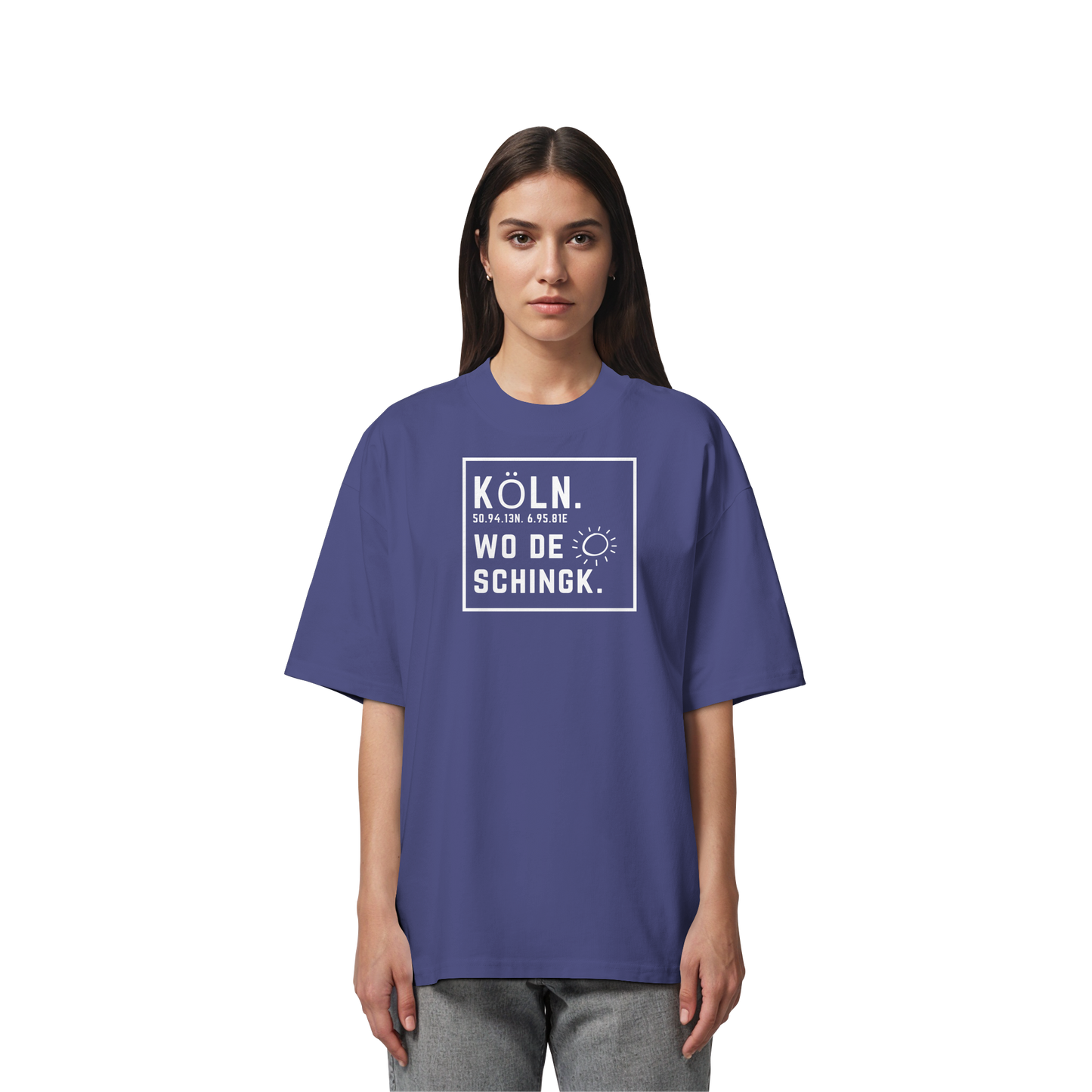 Wo de Sonn schingk - Köln Druck - Organic Oversize Shirt