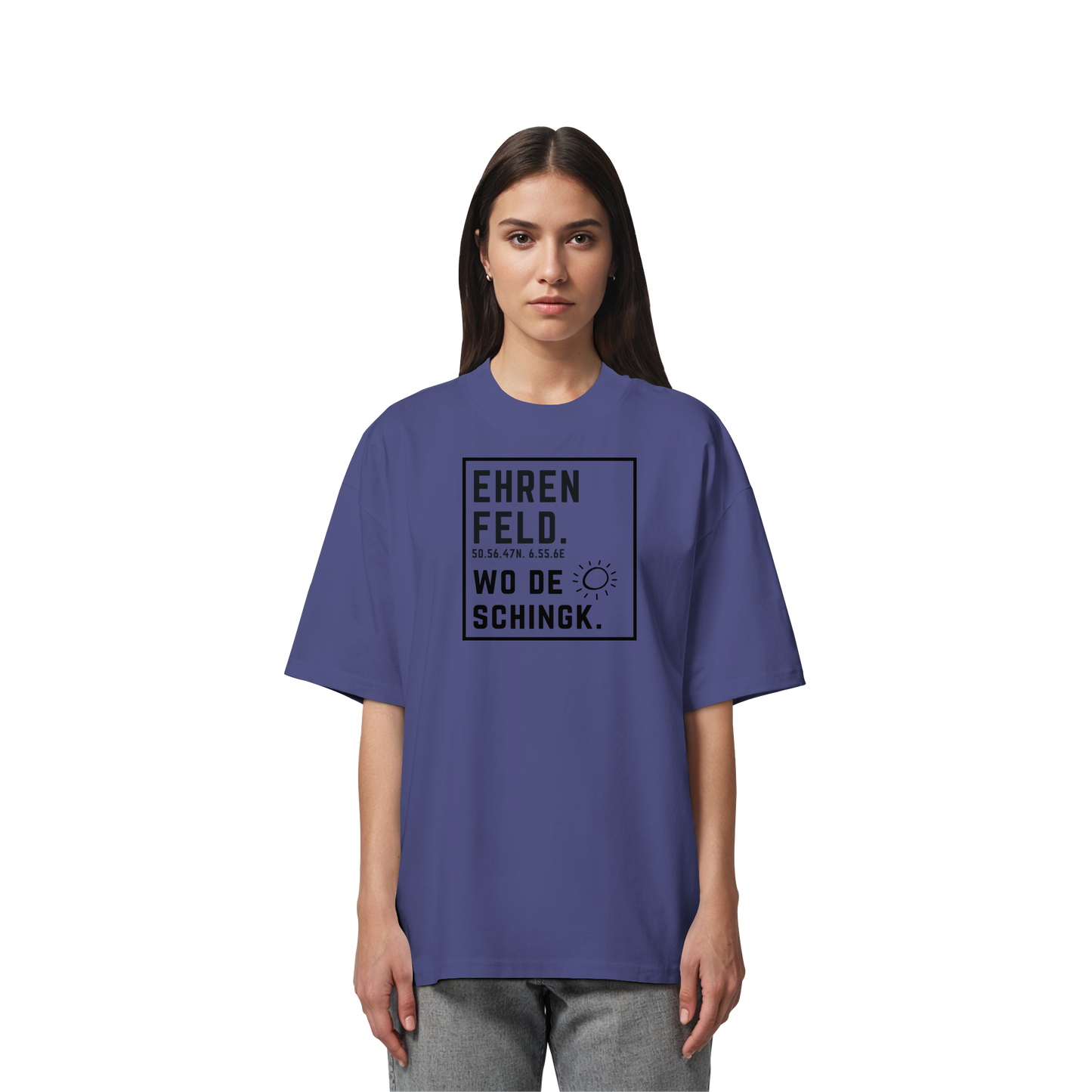 Wo de Sonn schingk - Ehrenfeld Druck  - Organic Oversize Shirt