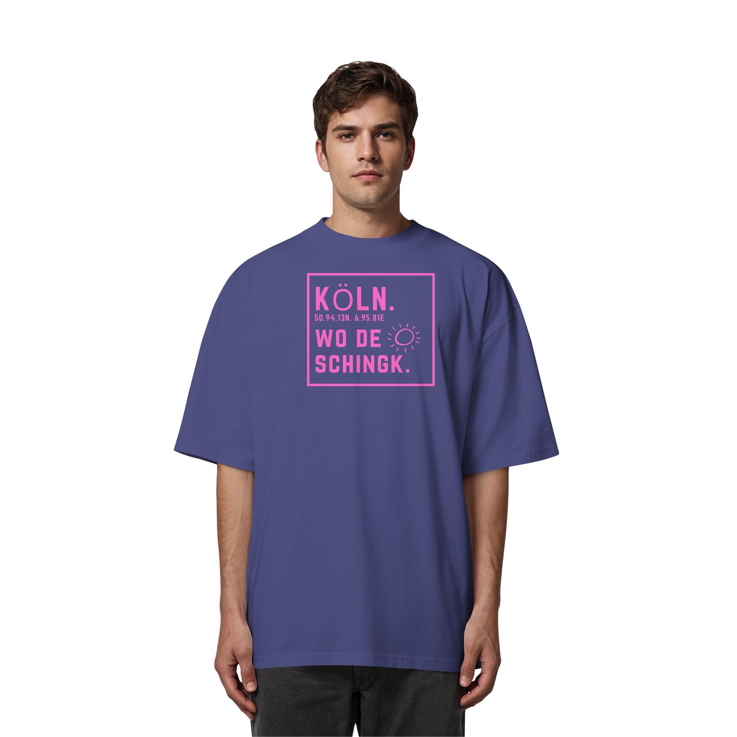 Wo de Sonn schingk - Köln Druck  - Organic Oversize Shirt