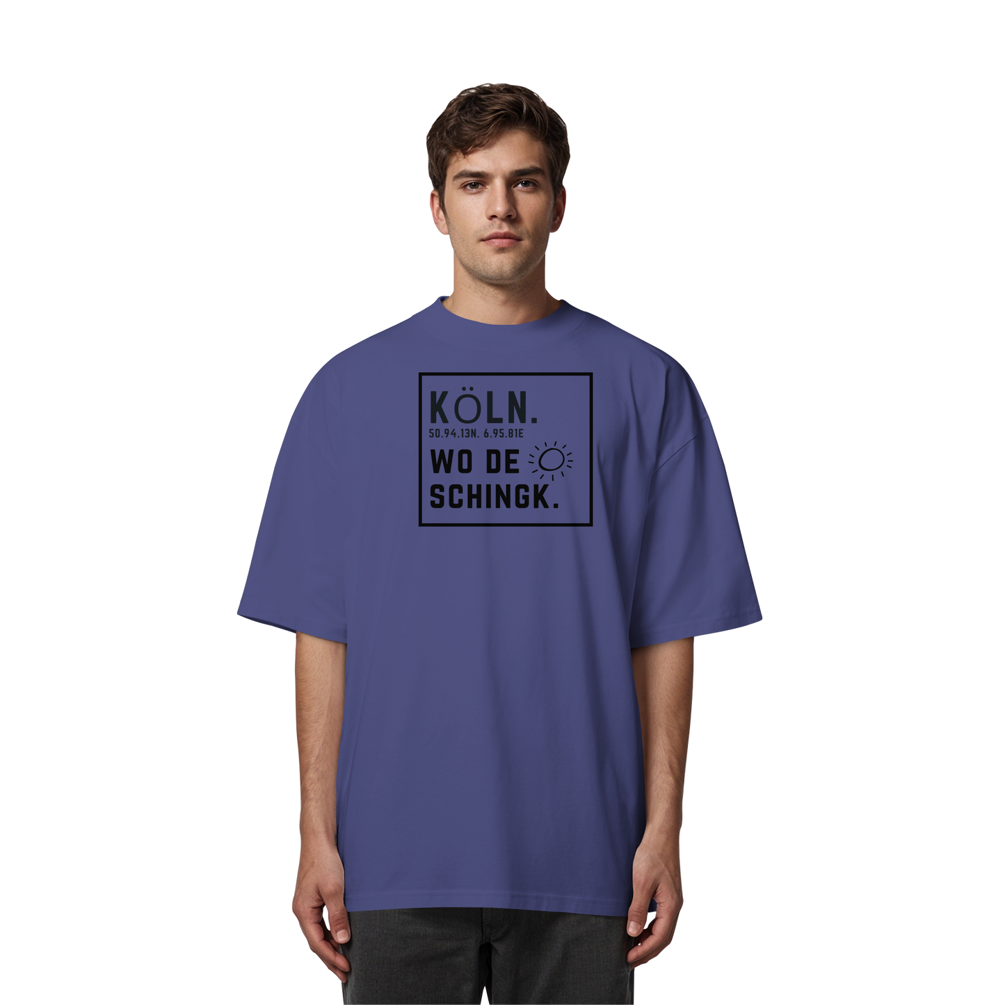 Wo de Sonn schingk - Köln Druck   - Organic Oversize Shirt