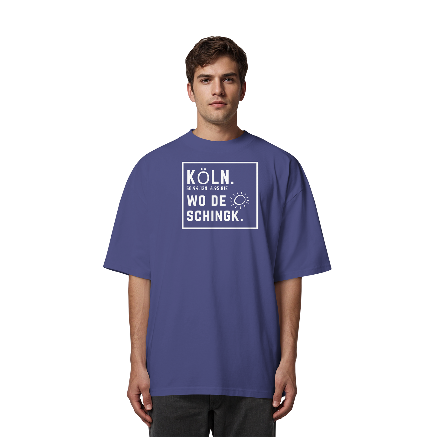 Wo de Sonn schingk - Köln Druck - Organic Oversize Shirt