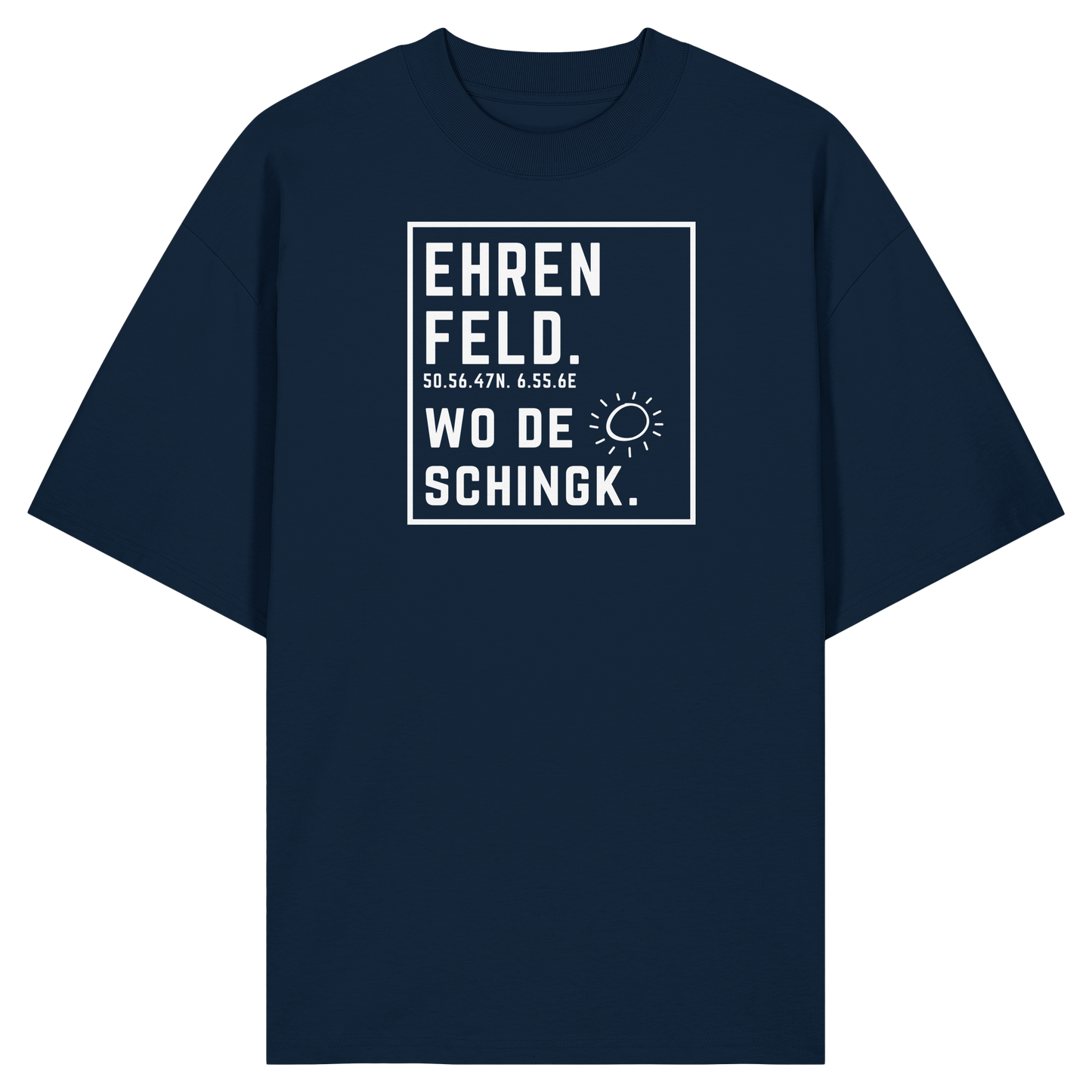 Wo de Sonn schingk - Ehrenfeld Druck - Organic Oversize Shirt