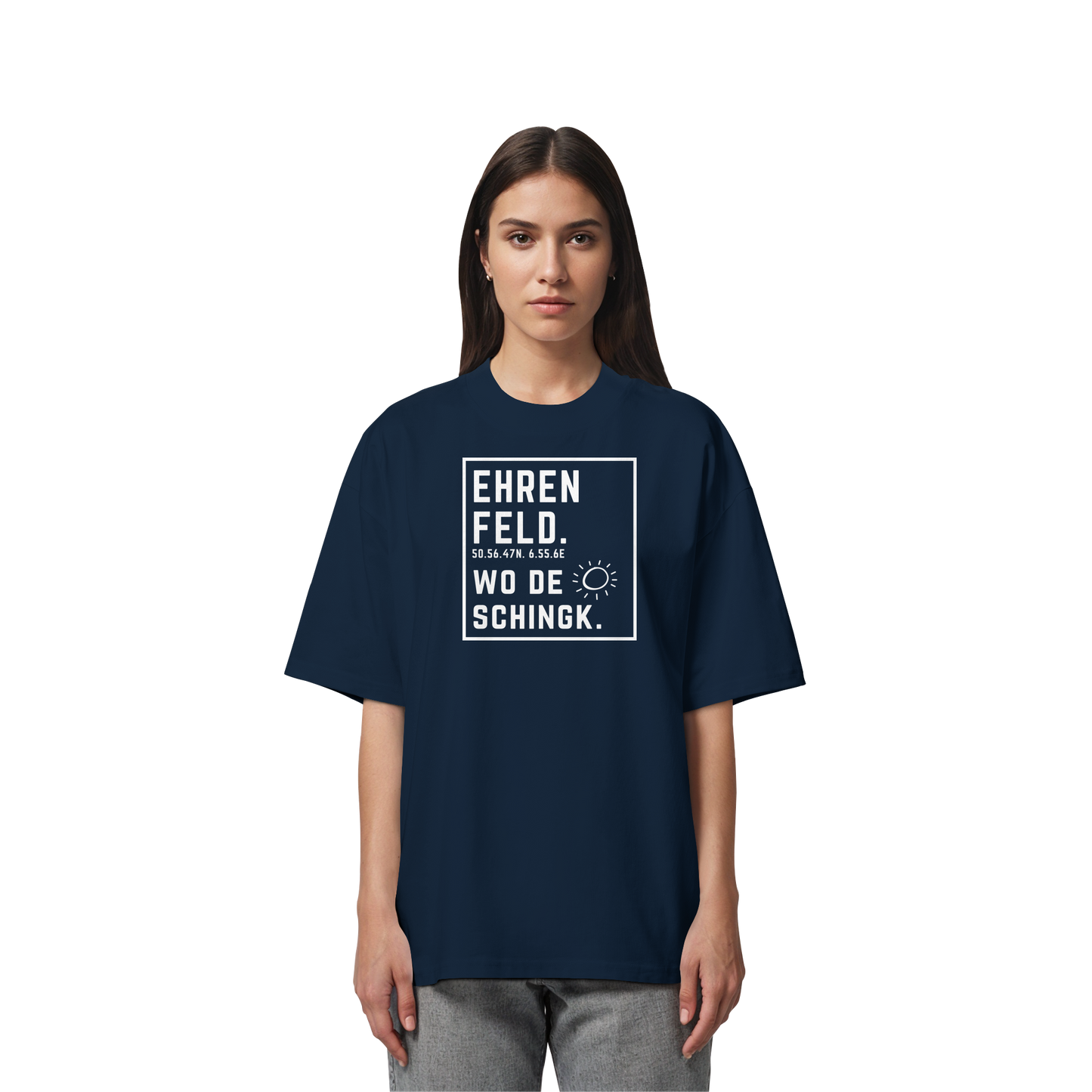Wo de Sonn schingk - Ehrenfeld Druck - Organic Oversize Shirt
