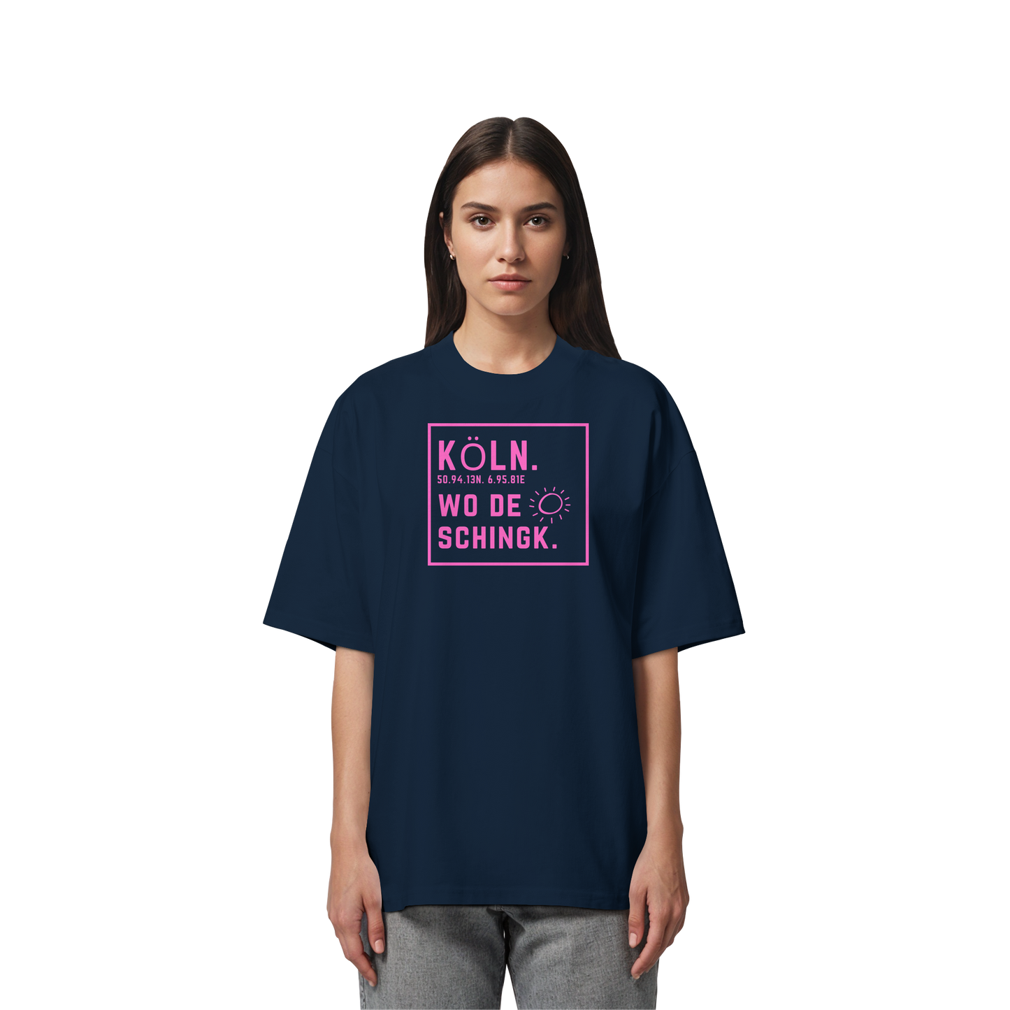 Wo de Sonn schingk - Köln Druck  - Organic Oversize Shirt