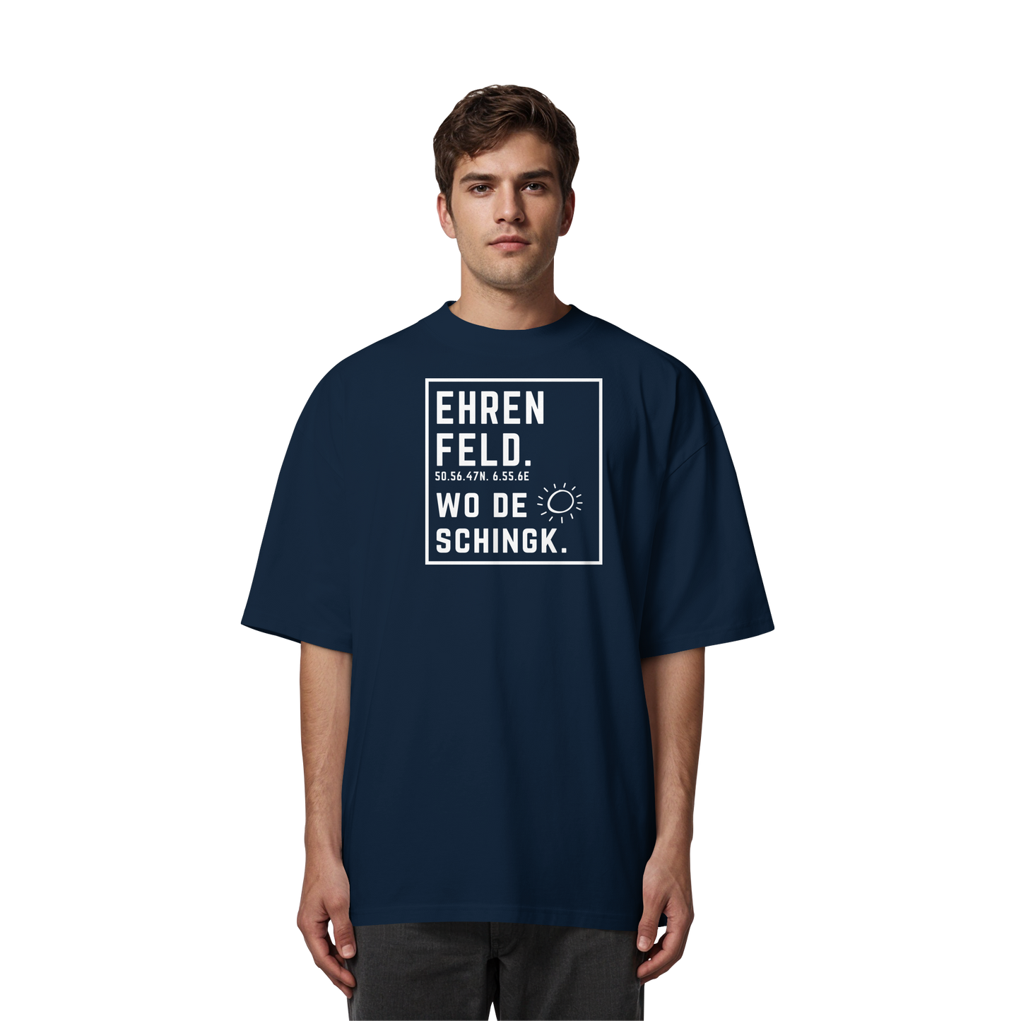 Wo de Sonn schingk - Ehrenfeld Druck - Organic Oversize Shirt