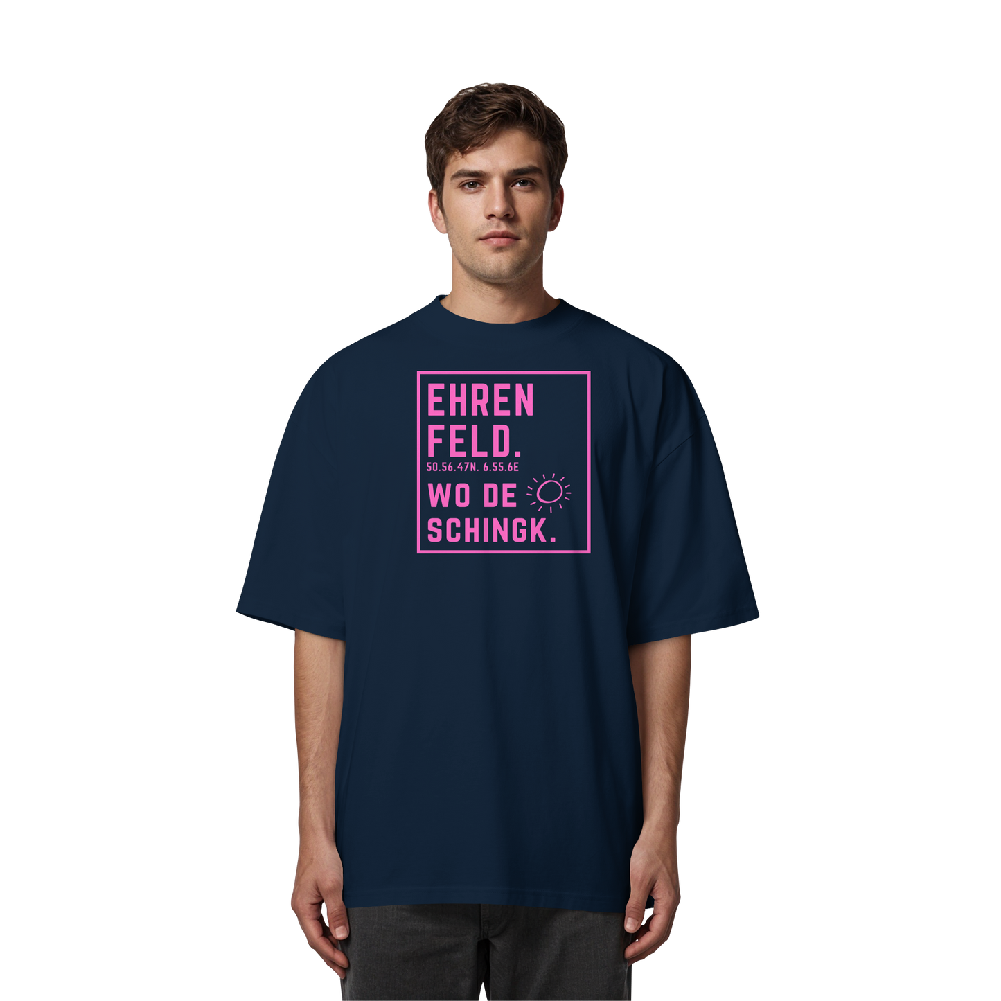 Wo de Sonn schingk - Ehrenfeld Druck   - Organic Oversize Shirt