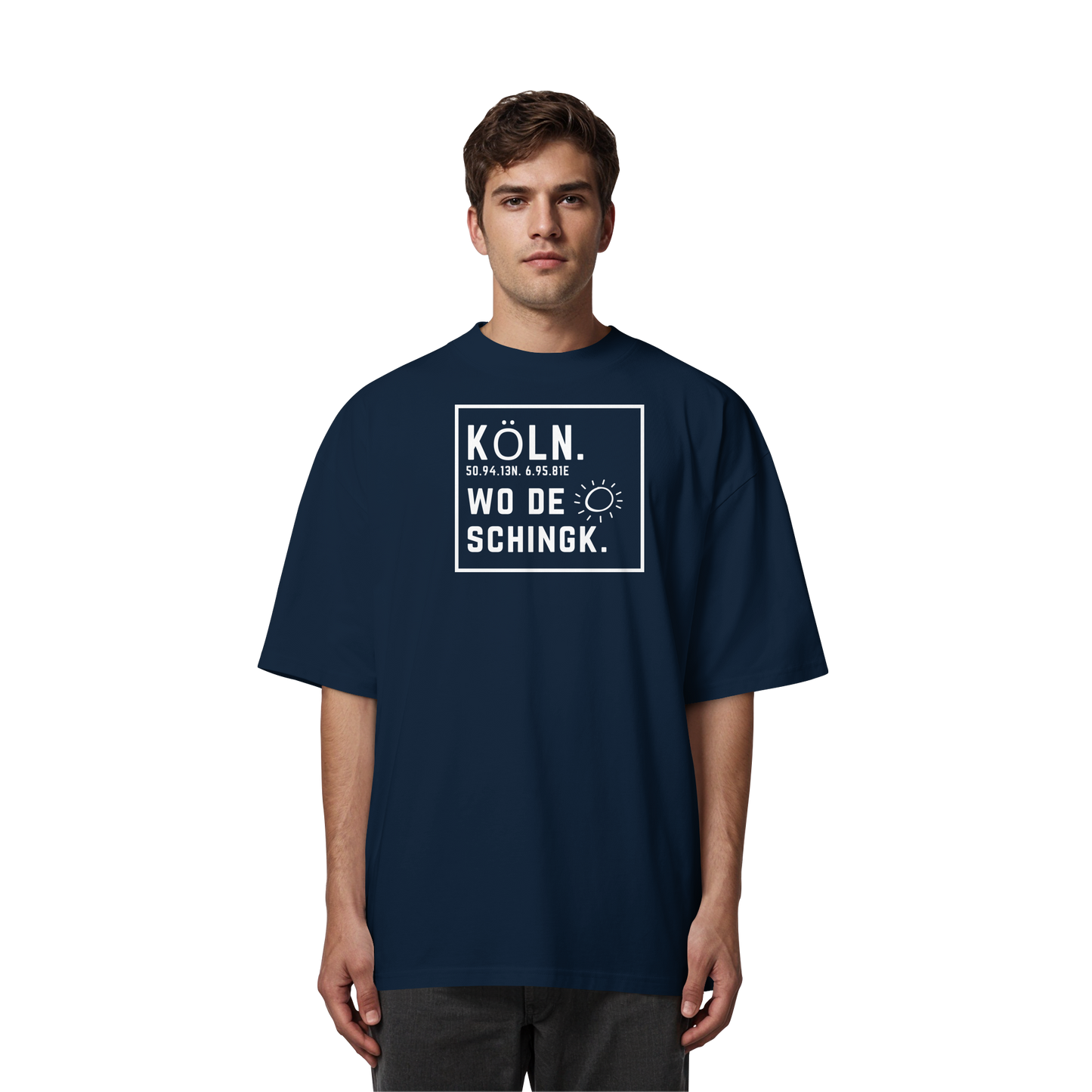Wo de Sonn schingk - Köln Druck - Organic Oversize Shirt