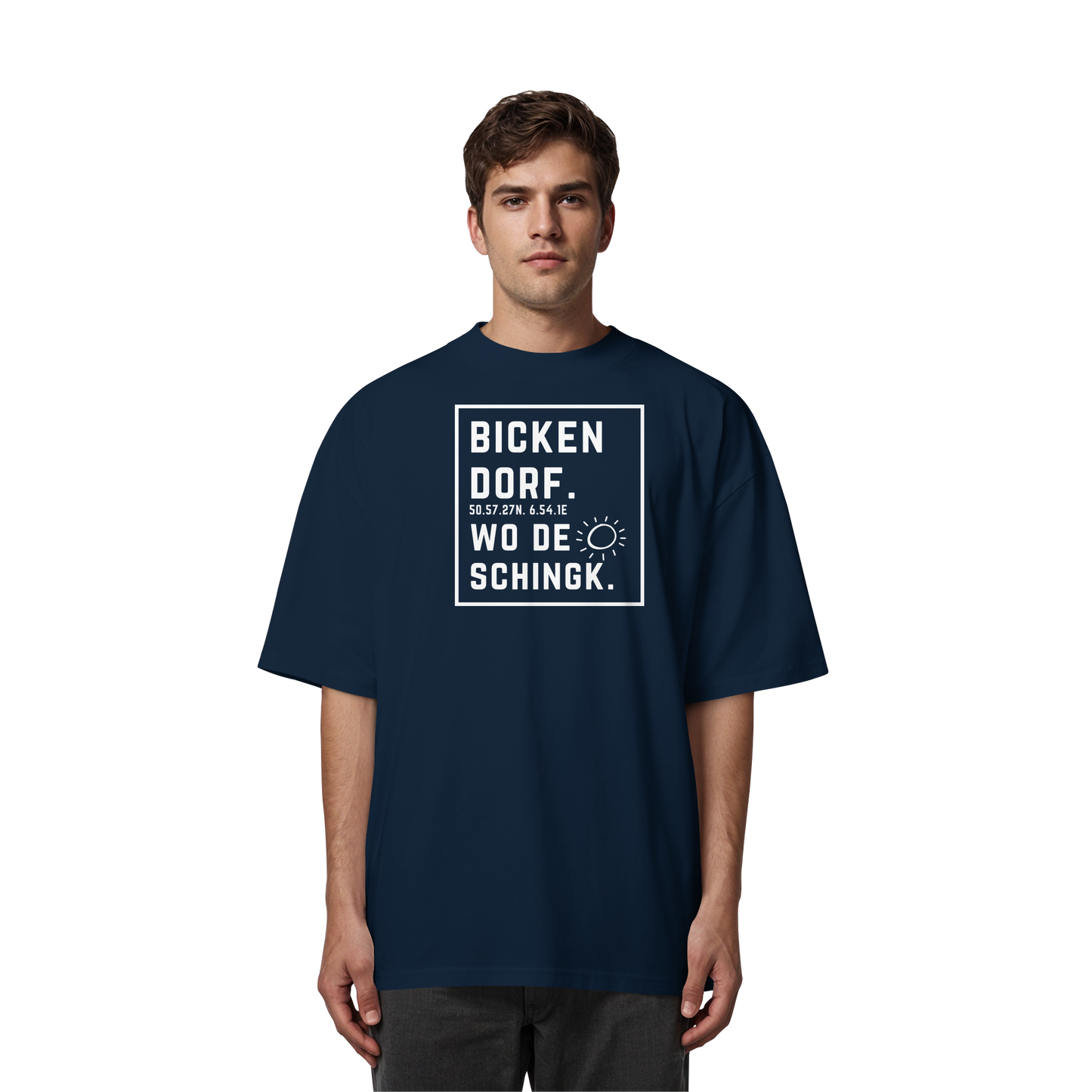 Wo de Sonn schingk - Bickendorf Druck - Organic Oversize Shirt