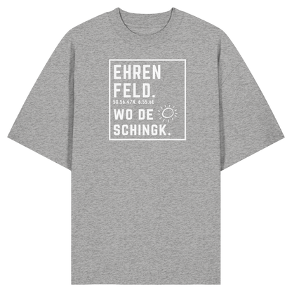 Wo de Sonn schingk - Ehrenfeld Druck - Organic Oversize Shirt