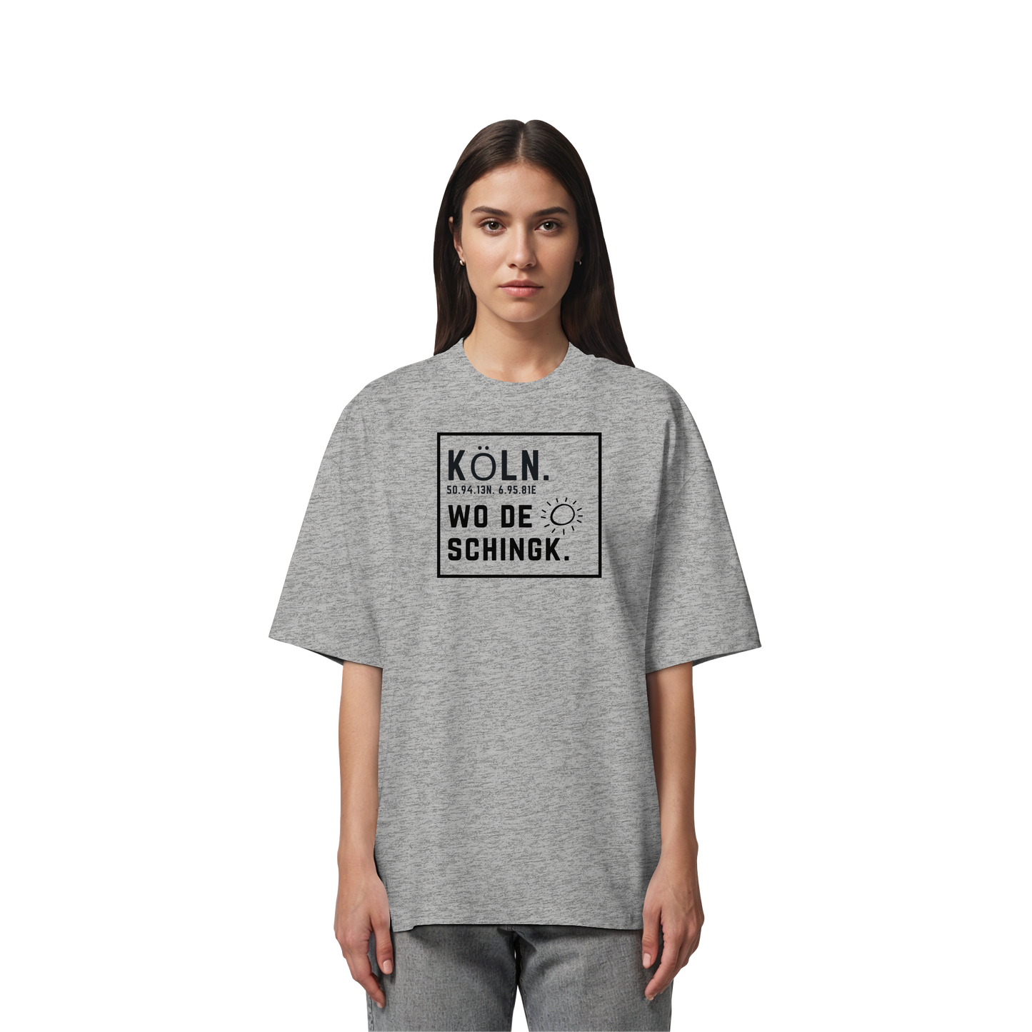 Wo de Sonn schingk - Köln Druck   - Organic Oversize Shirt