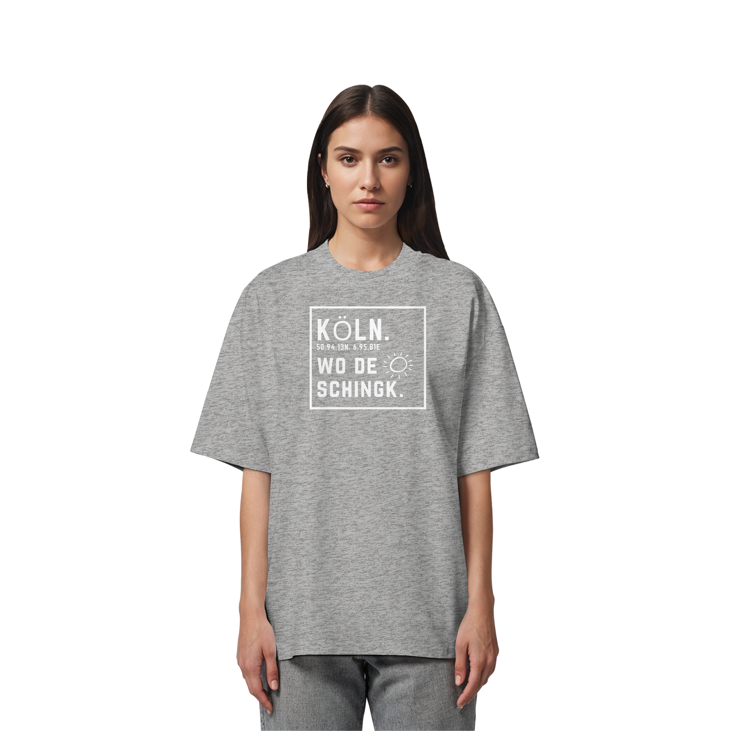 Wo de Sonn schingk - Köln Druck - Organic Oversize Shirt