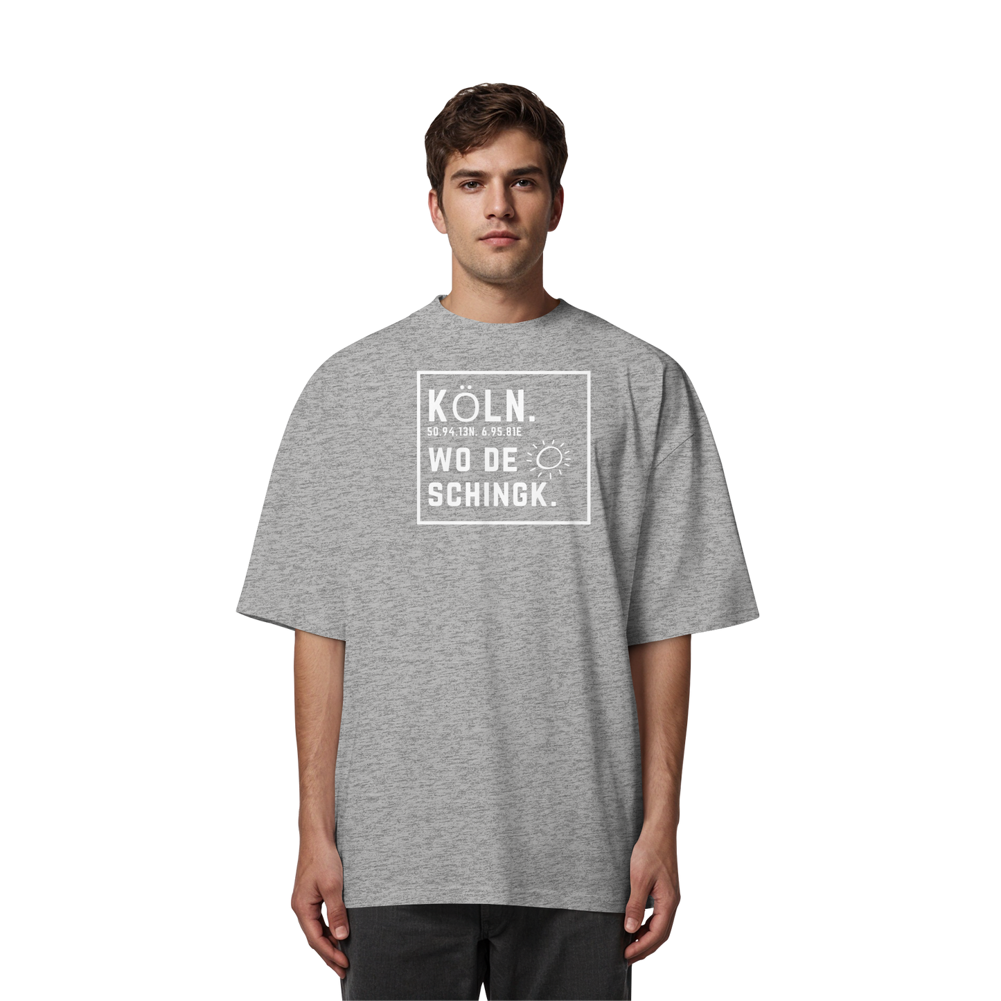 Wo de Sonn schingk - Köln Druck - Organic Oversize Shirt