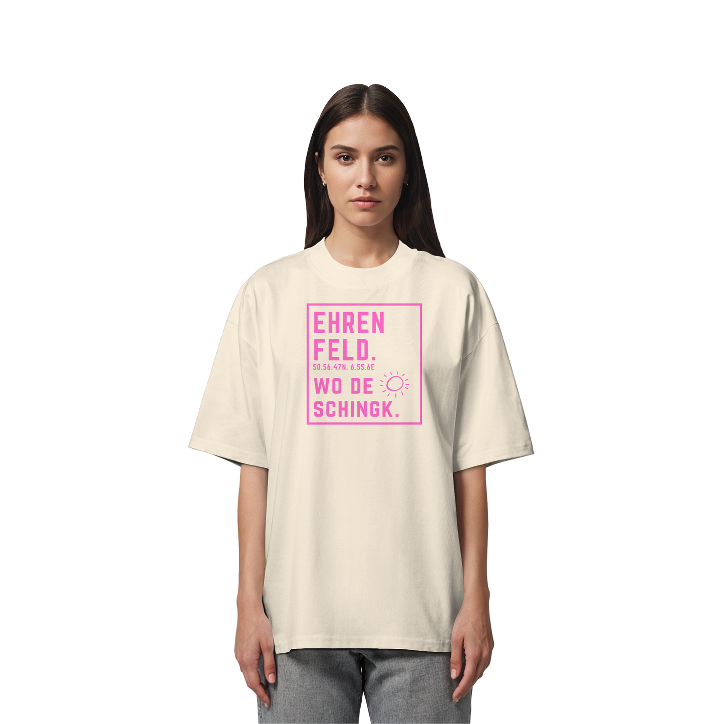 Wo de Sonn schingk - Ehrenfeld Druck   - Organic Oversize Shirt
