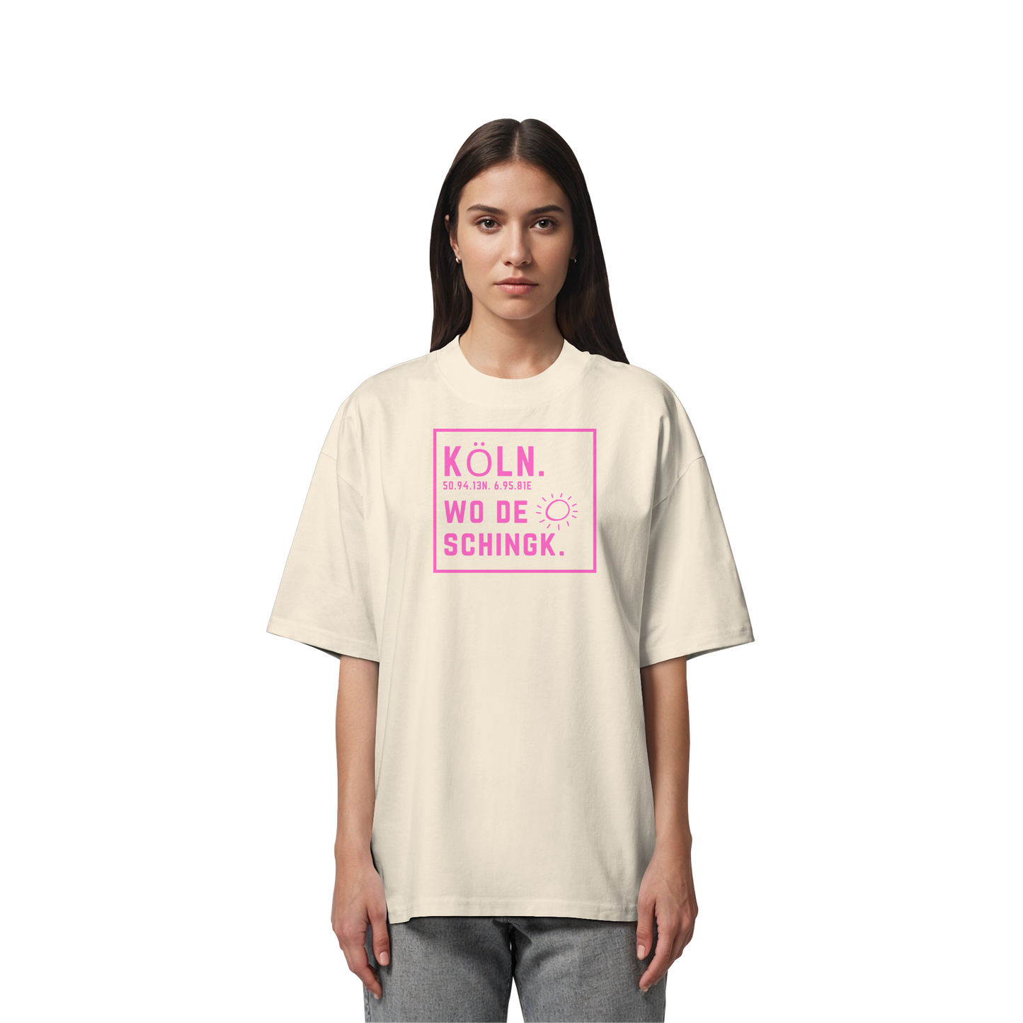 Wo de Sonn schingk - Köln Druck  - Organic Oversize Shirt