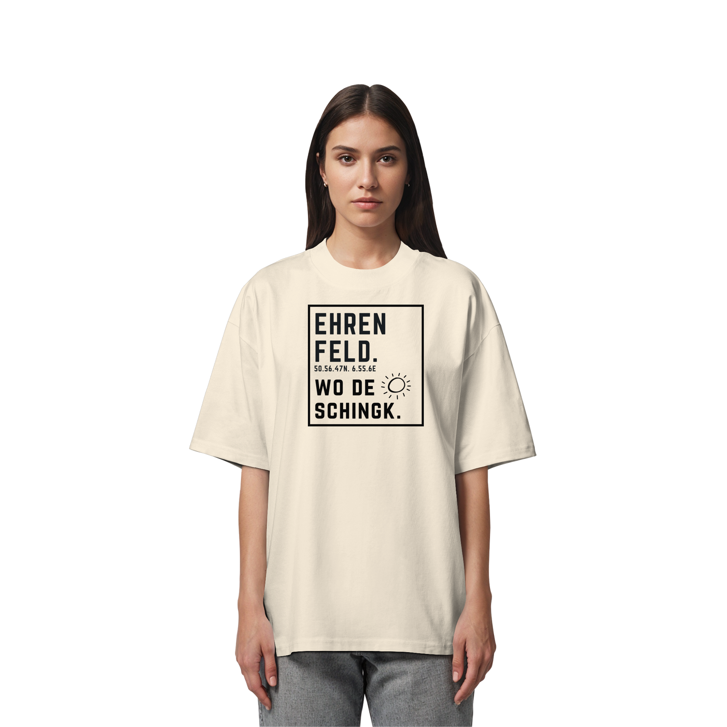 Wo de Sonn schingk - Ehrenfeld Druck  - Organic Oversize Shirt