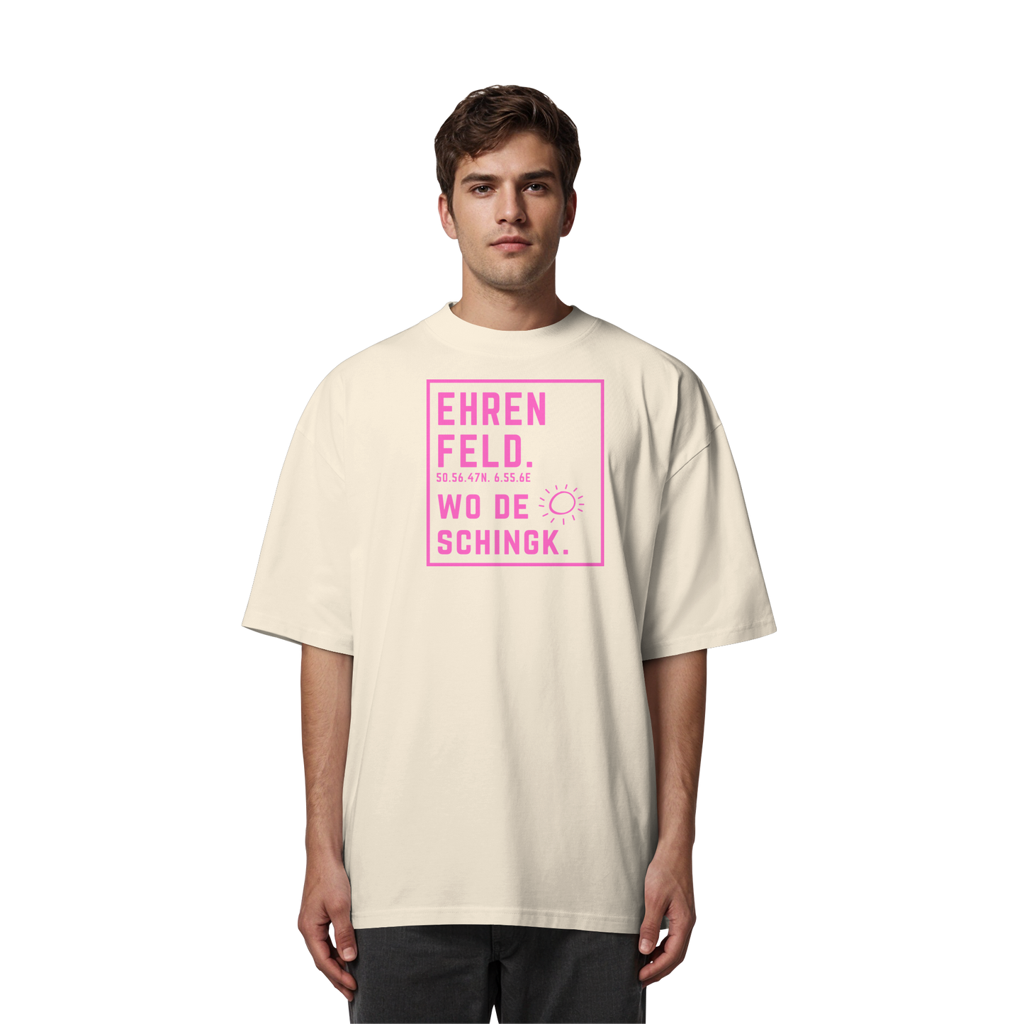 Wo de Sonn schingk - Ehrenfeld Druck   - Organic Oversize Shirt