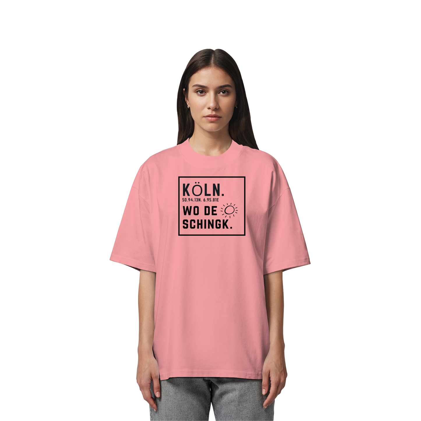 Wo de Sonn schingk - Köln Druck   - Organic Oversize Shirt