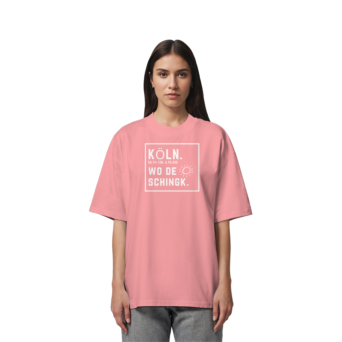 Wo de Sonn schingk - Köln Druck - Organic Oversize Shirt