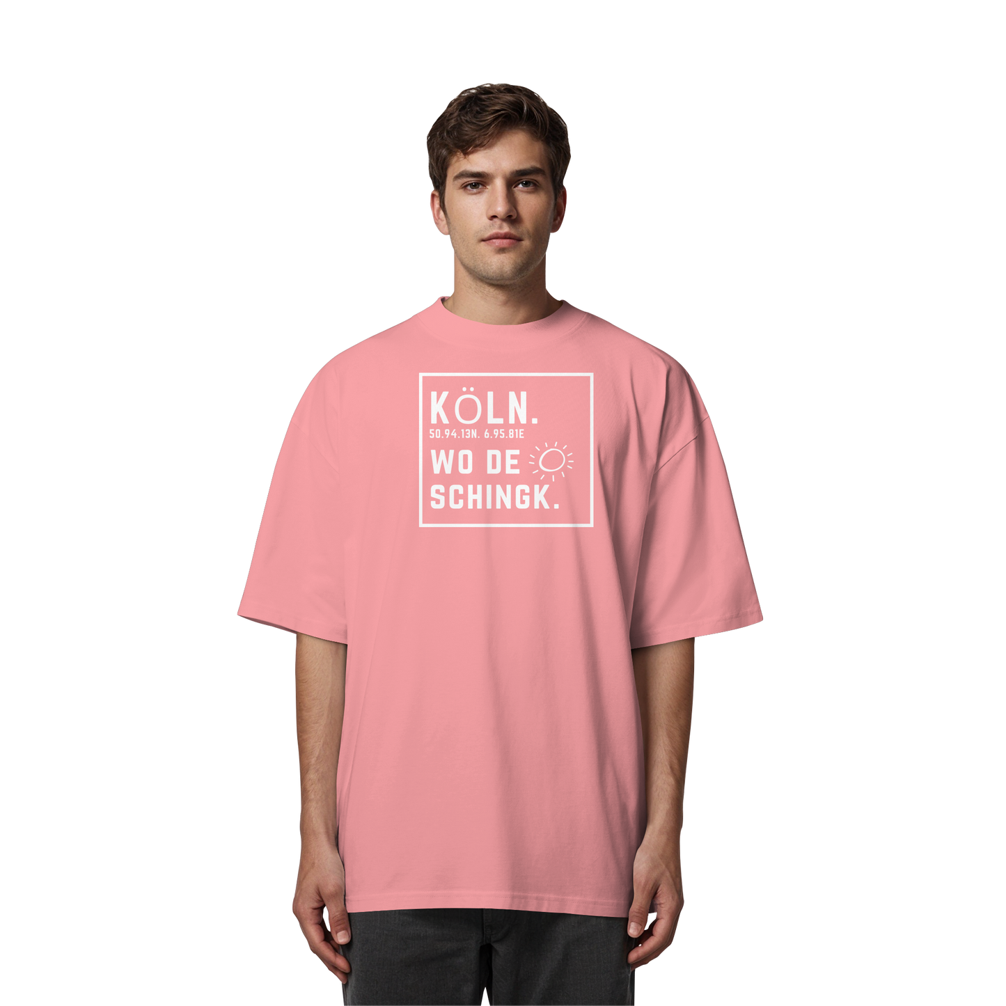 Wo de Sonn schingk - Köln Druck - Organic Oversize Shirt