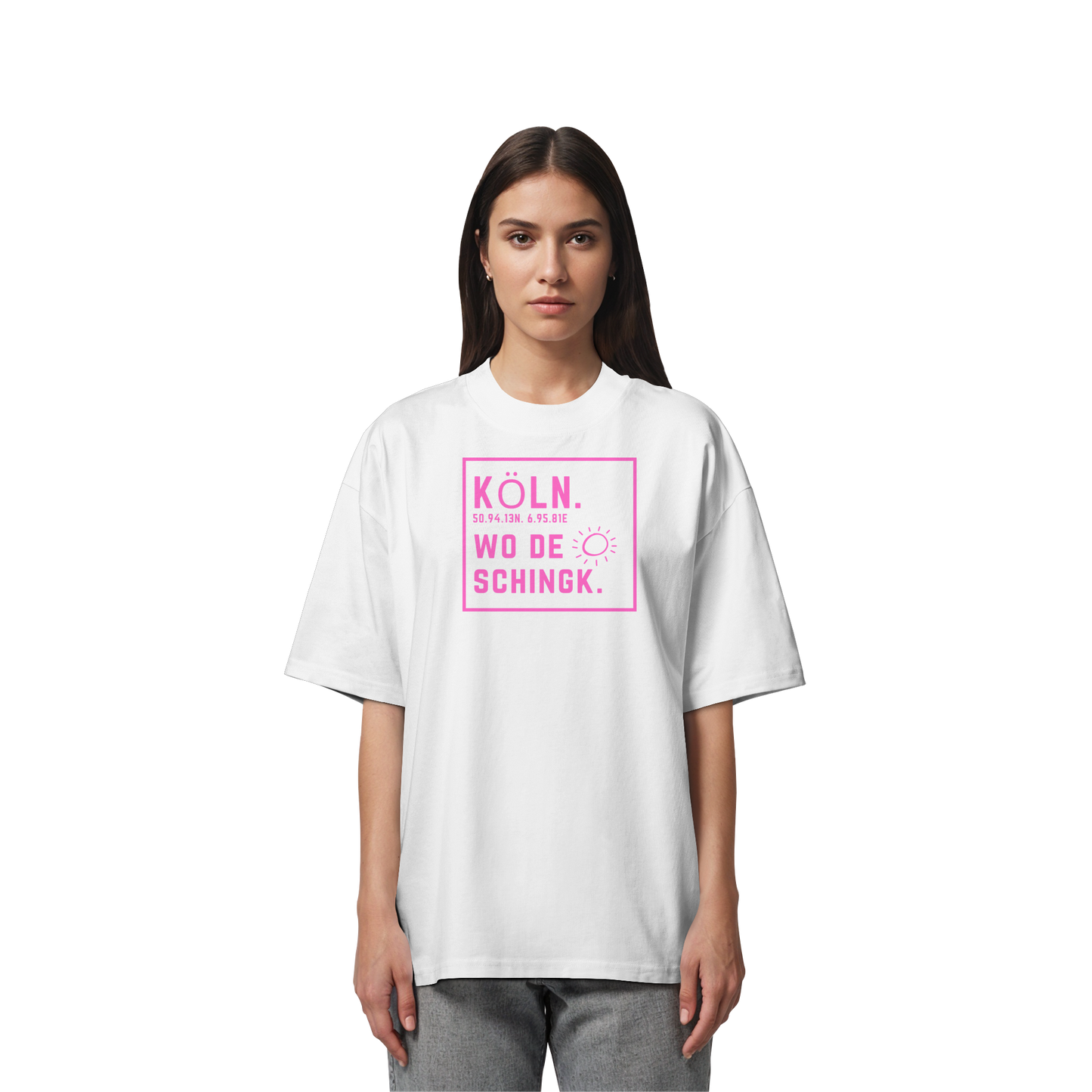 Wo de Sonn schingk - Köln Druck  - Organic Oversize Shirt