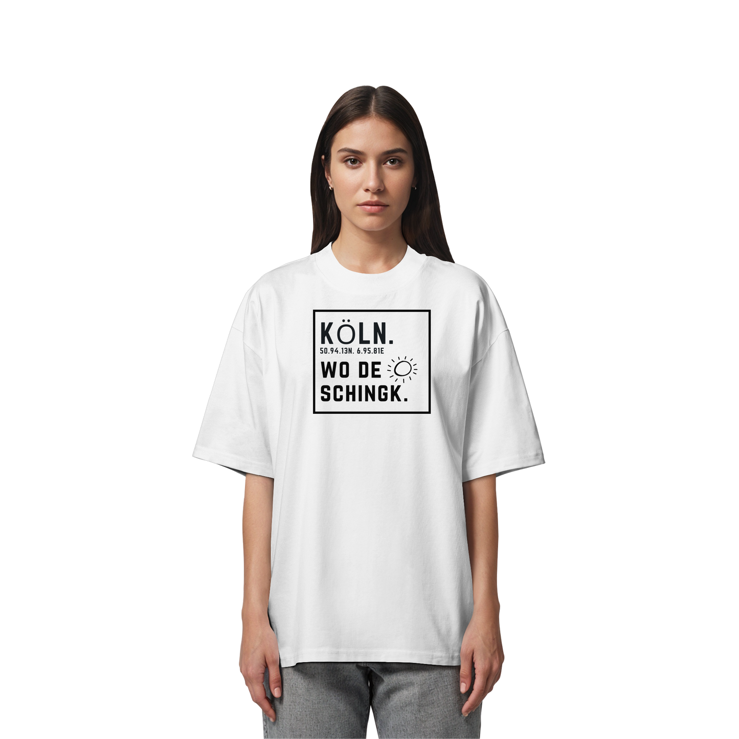 Wo de Sonn schingk - Köln Druck   - Organic Oversize Shirt