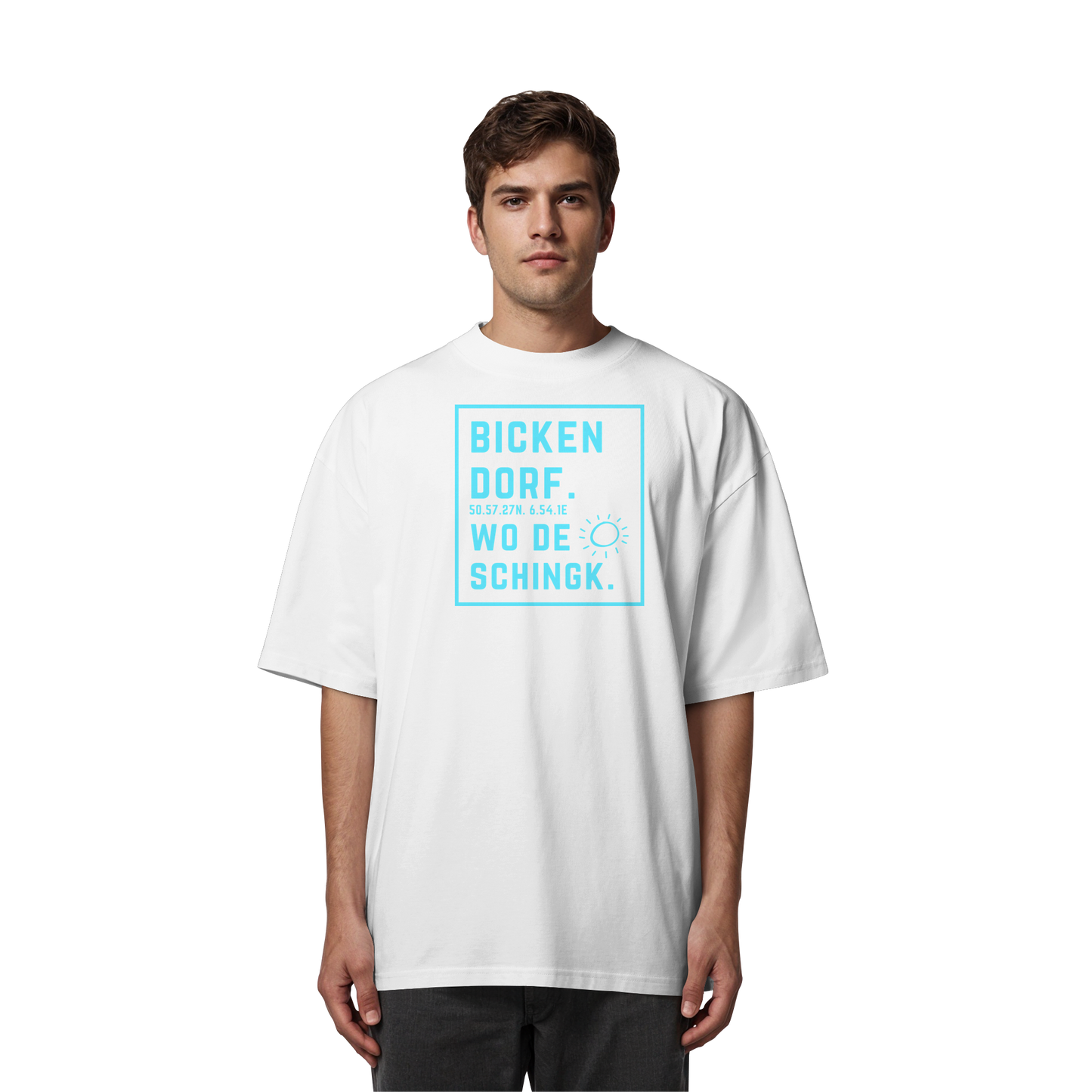 Wo de Sonn schingk - Bickendorf Druck - Organic Oversize Shirt