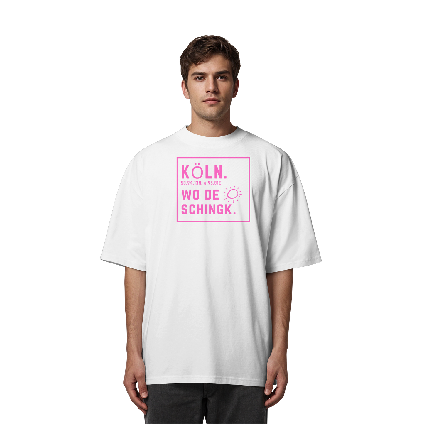 Wo de Sonn schingk - Köln Druck  - Organic Oversize Shirt