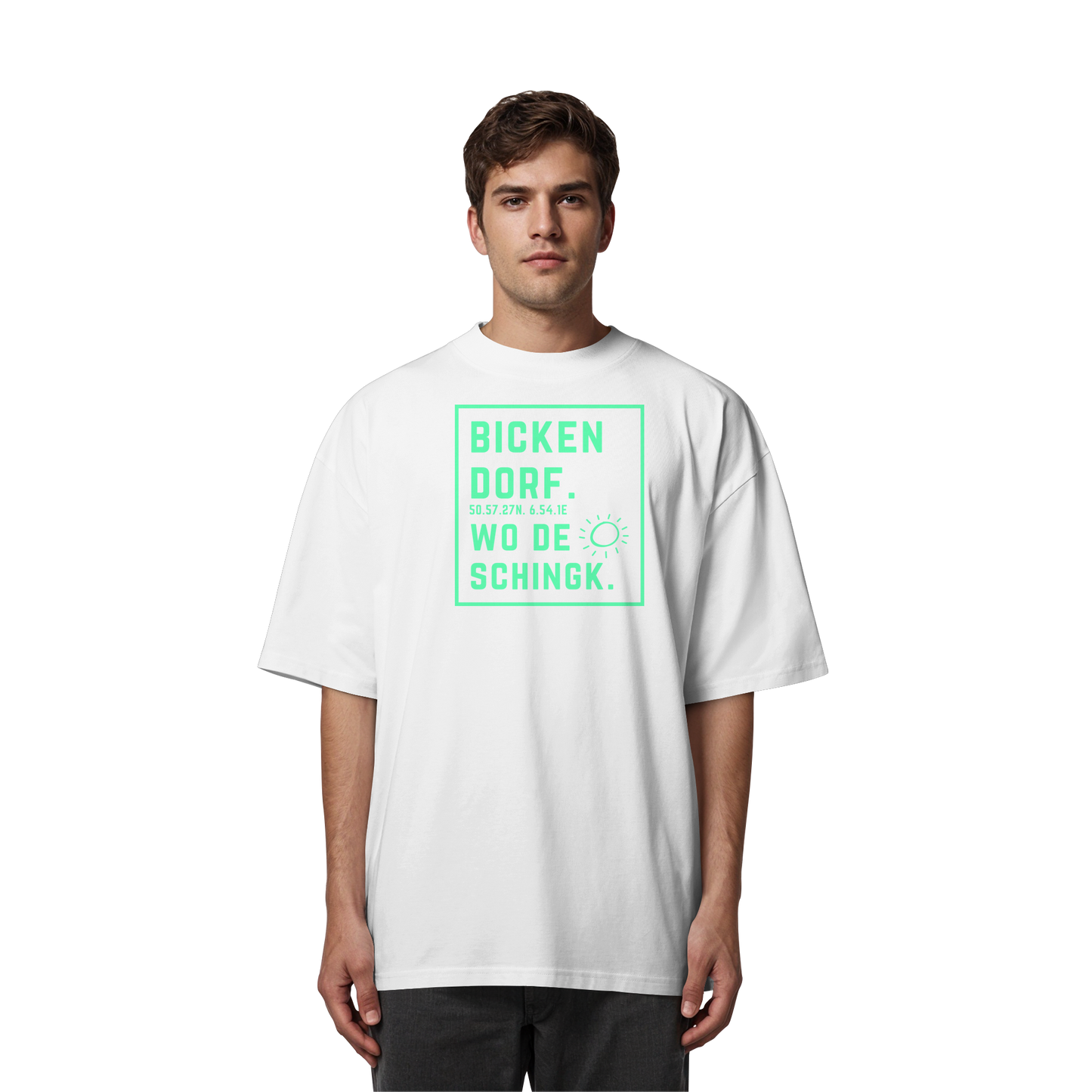 Wo de Sonn schingk - Bickendorf Druck - Organic Oversize Shirt