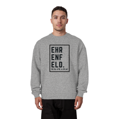 Ehrenfeld Koordinaten (großer Druck auf der Brust) - Organic Oversize Sweatshirt