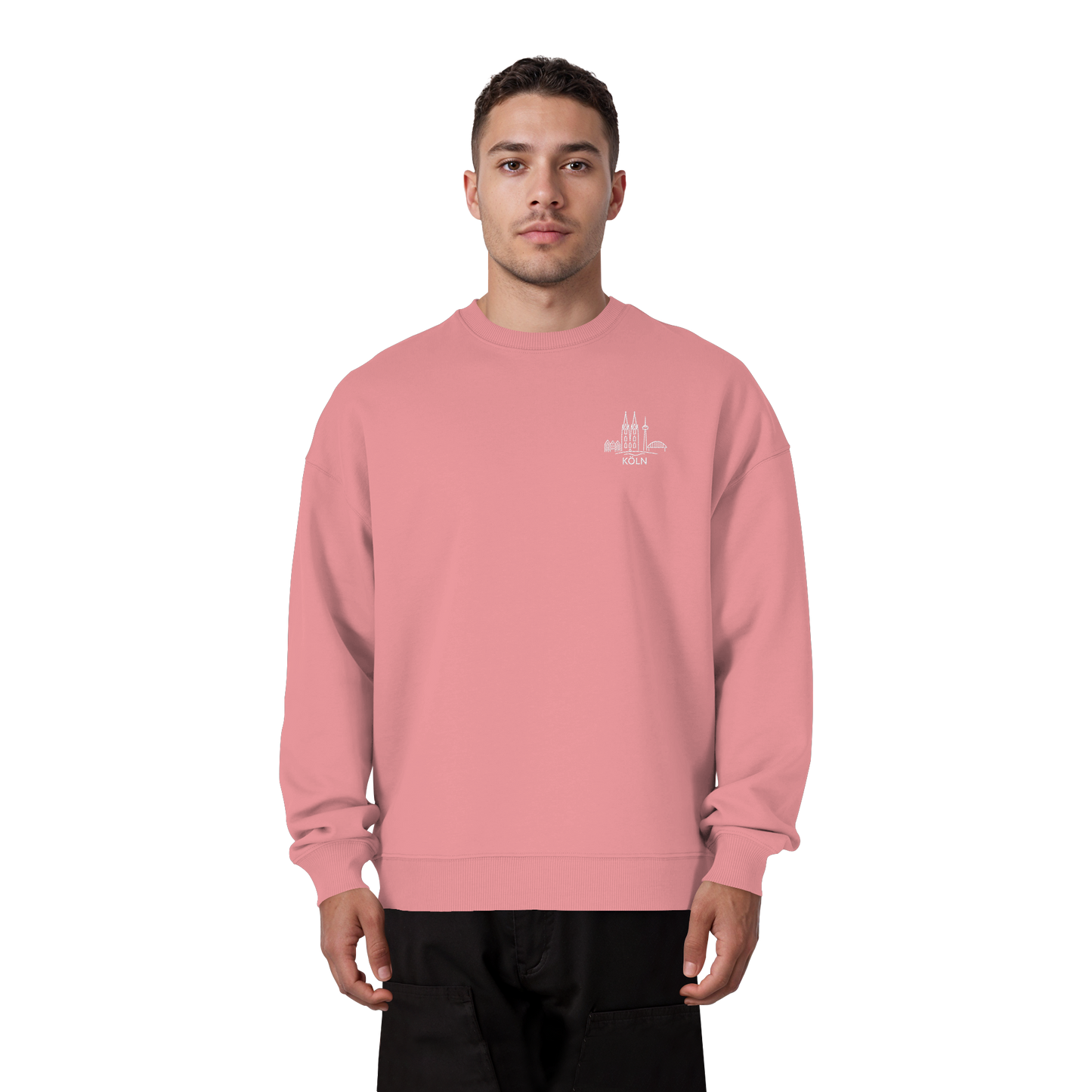 Köln Skyline Stick - Organic Oversize Sweatshirt