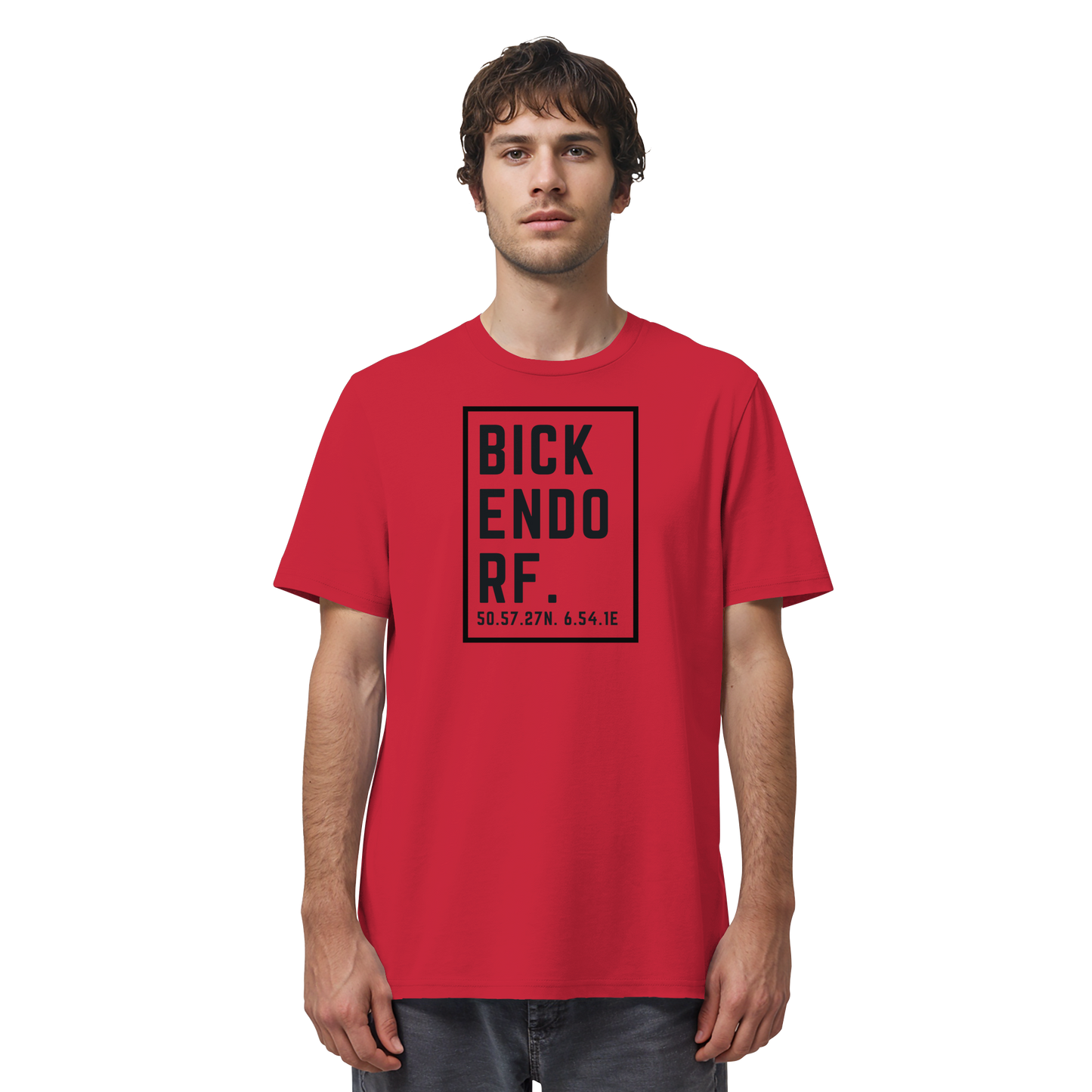 Bickendorf Koordinaten (großer Druck auf der Brust) - Organic Shirt