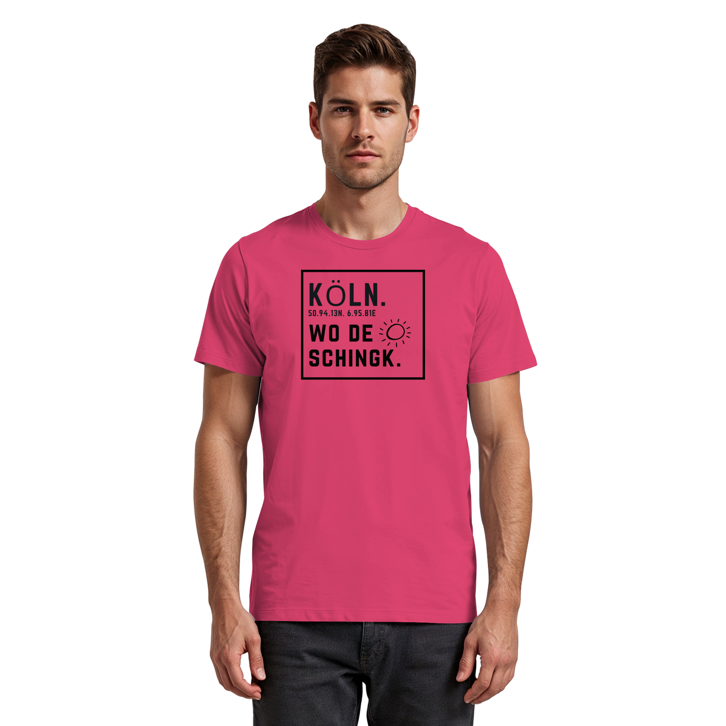 Wo de Sonn schingk - Köln Druck   - Premium Classic T-Shirt