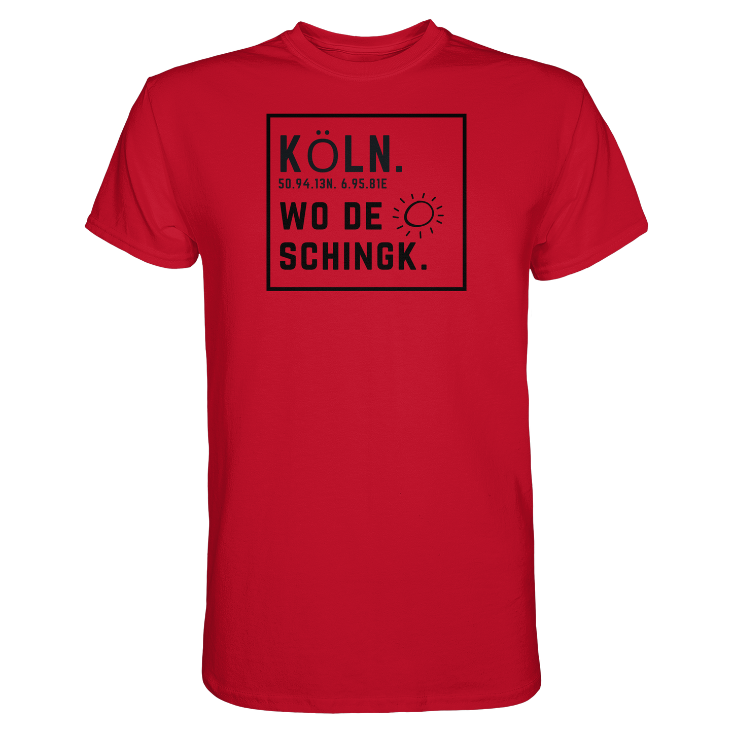 Wo de Sonn schingk - Köln Druck   - Premium Classic T-Shirt
