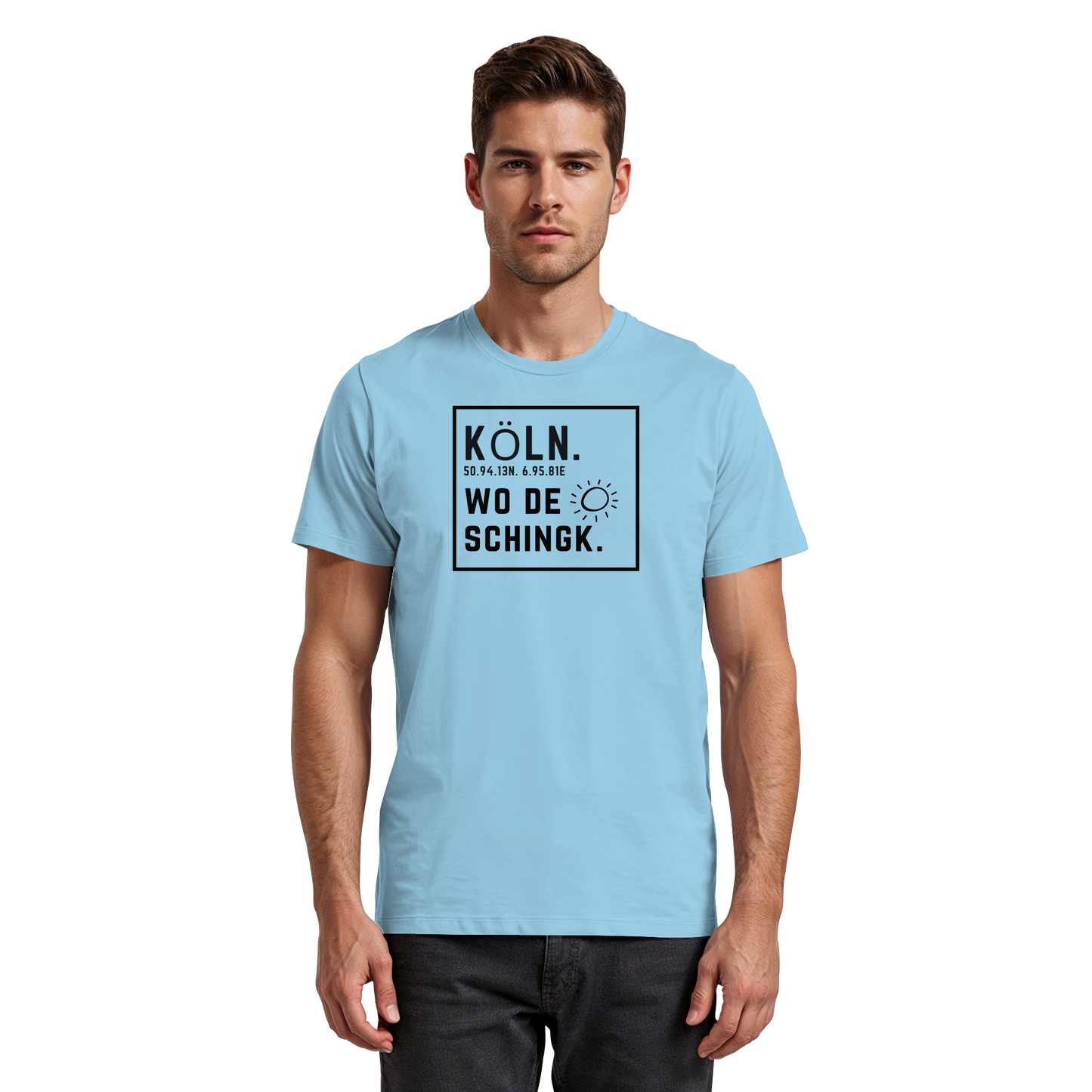 Wo de Sonn schingk - Köln Druck   - Premium Classic T-Shirt