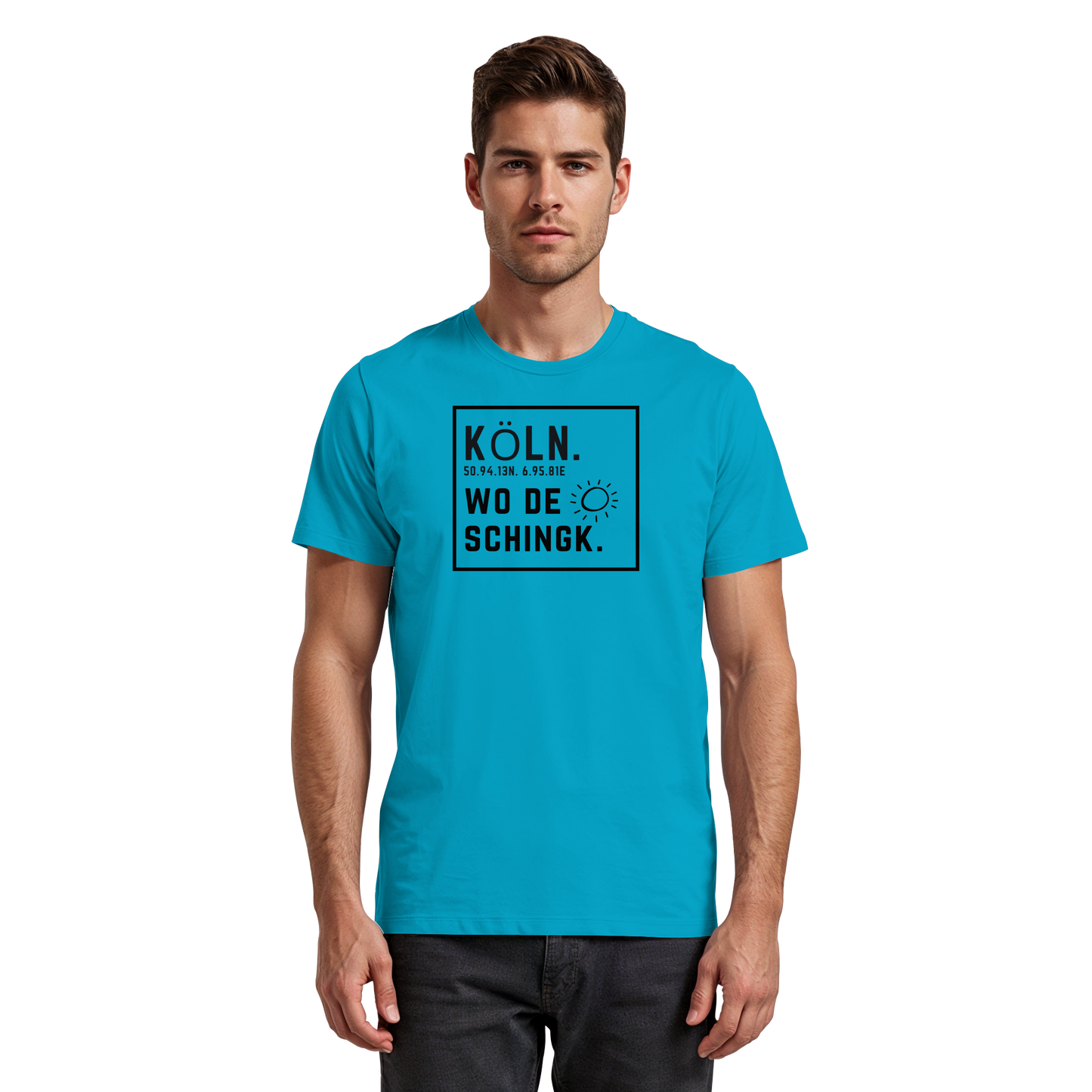 Wo de Sonn schingk - Köln Druck   - Premium Classic T-Shirt