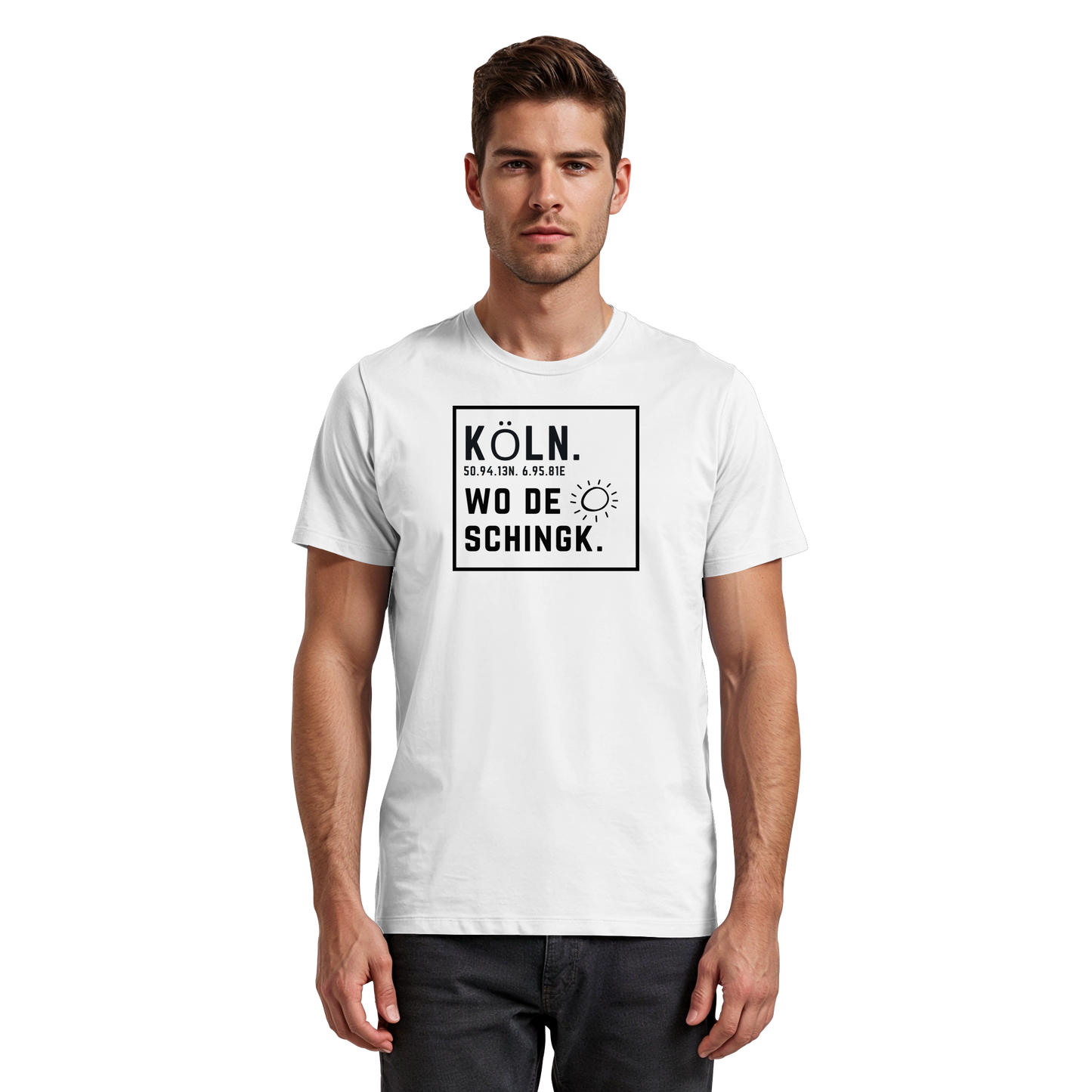 Wo de Sonn schingk - Köln Druck   - Premium Classic T-Shirt