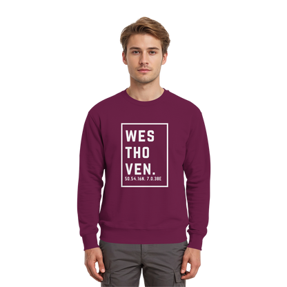 Westhoven Koordinaten (großer Druck auf der Brust) - Premium Sweatshirt