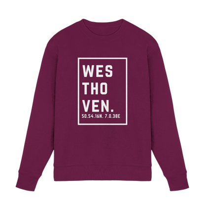 Westhoven Koordinaten (großer Druck auf der Brust) - Premium Sweatshirt