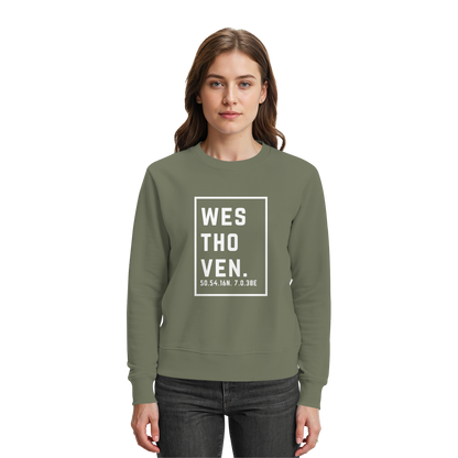 Westhoven Koordinaten (großer Druck auf der Brust) - Premium Sweatshirt