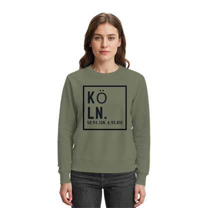 Köln Koordinaten (großer Druck auf der Brust) - Premium Sweatshirt