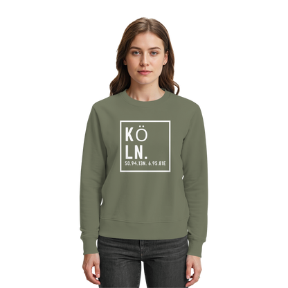 Köln Koordinaten (großer Druck auf der Brust) - Premium Sweatshirt