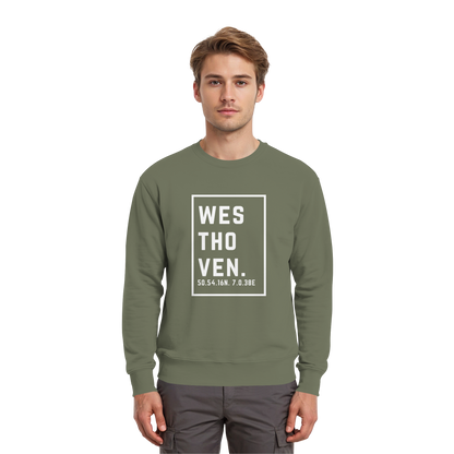 Westhoven Koordinaten (großer Druck auf der Brust) - Premium Sweatshirt
