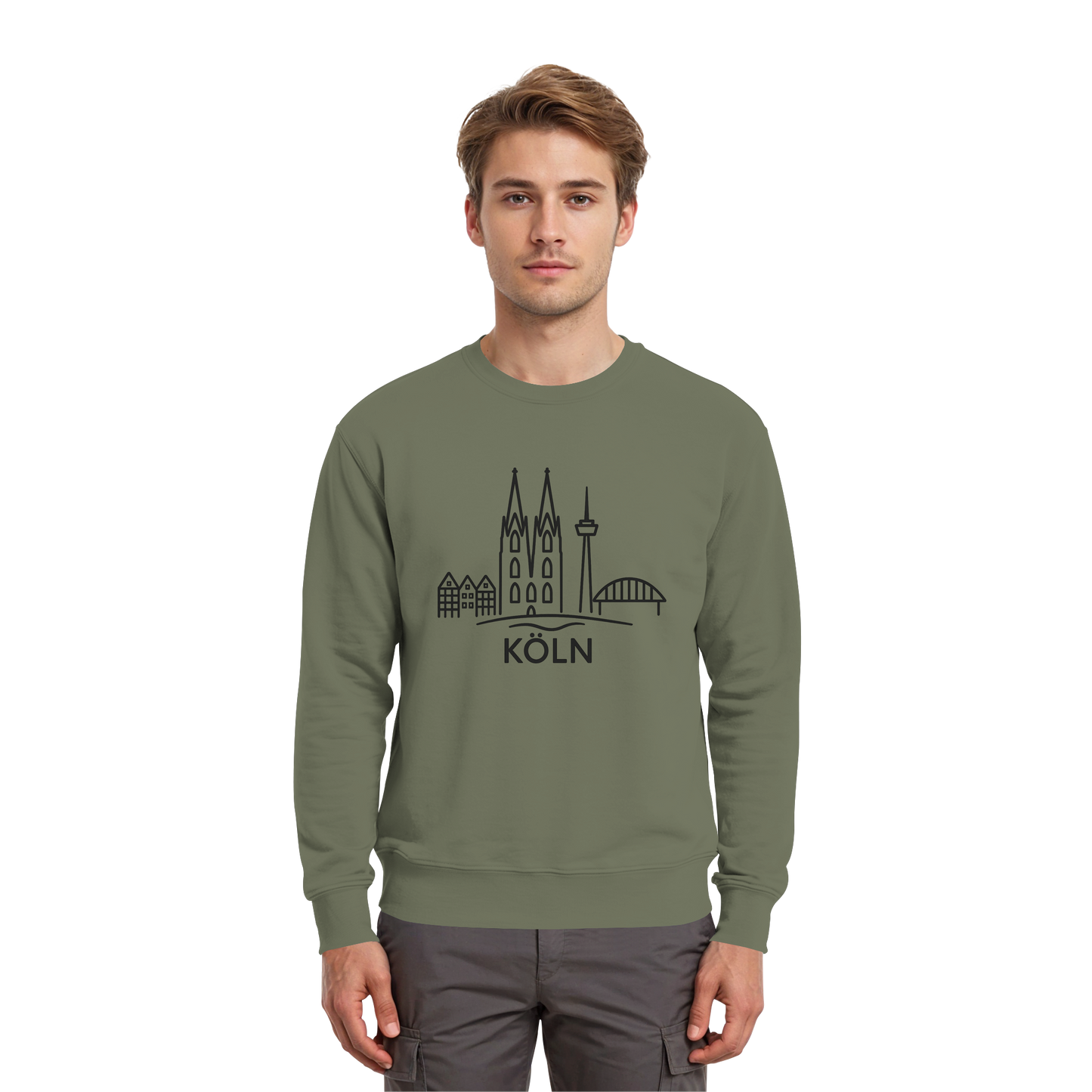 Köln Skyline (großer Druck auf der Brust) - Premium Sweatshirt
