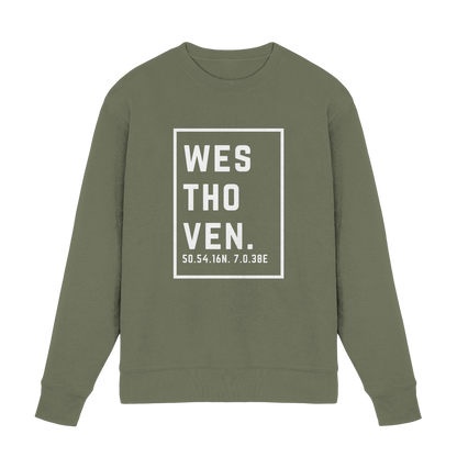Westhoven Koordinaten (großer Druck auf der Brust) - Premium Sweatshirt