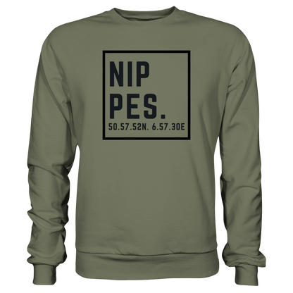 Nippes Koordinaten (großer Druck auf der Brust) - Premium Sweatshirt